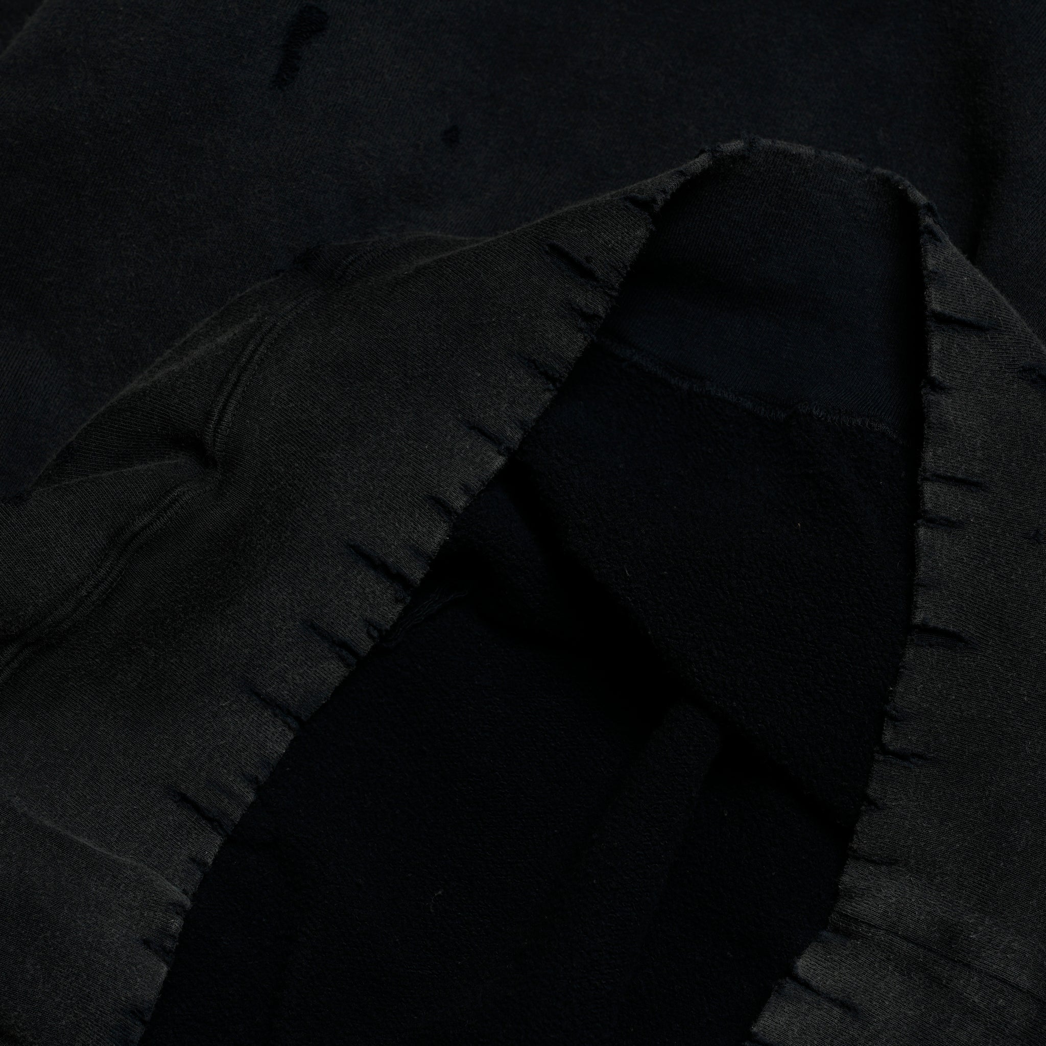 Distressed Sweat Crew | Color_Black | No_lot : 25#07-1030-0_black【MINAMI ANDERSON_ミナミアンダーソン】