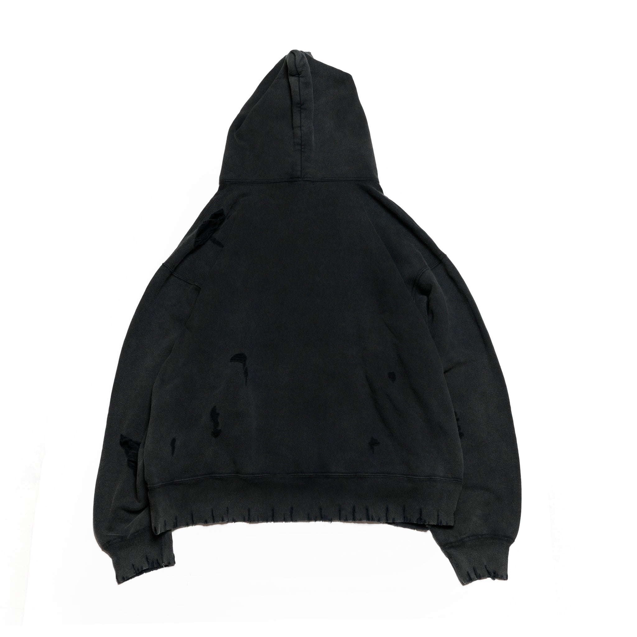 Distressed Sweat Parka | Color_Black | No_lot : 25#07-3030-0_black【MINAMI ANDERSON_ミナミアンダーソン】