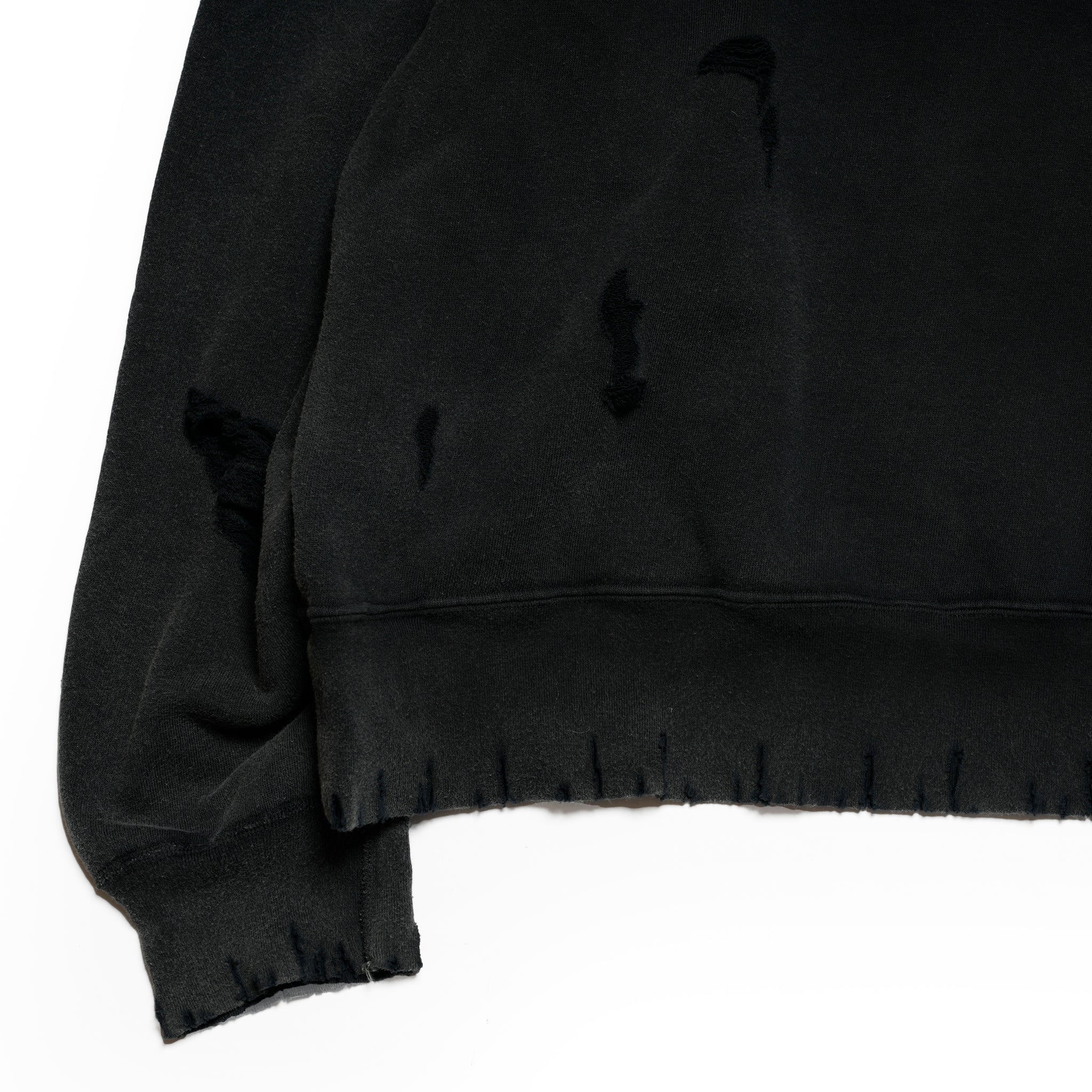 Distressed Sweat Parka | Color_Black | No_lot : 25#07-3030-0_black【MINAMI ANDERSON_ミナミアンダーソン】