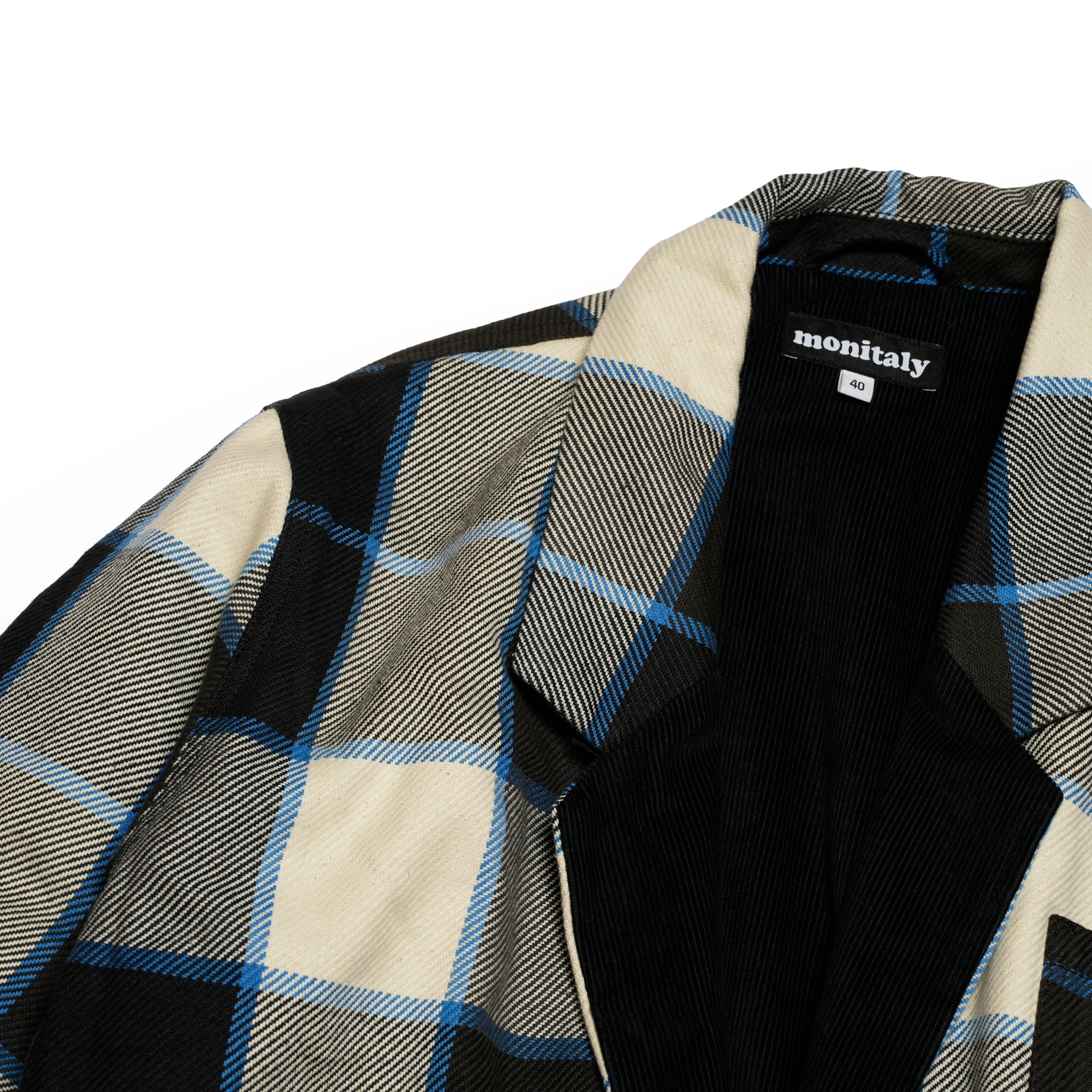 Italian Drop Lapel Jacket | Color_Check 72909-A | No_m32870-2_check 72909-a【MONITALY_モニタリー】