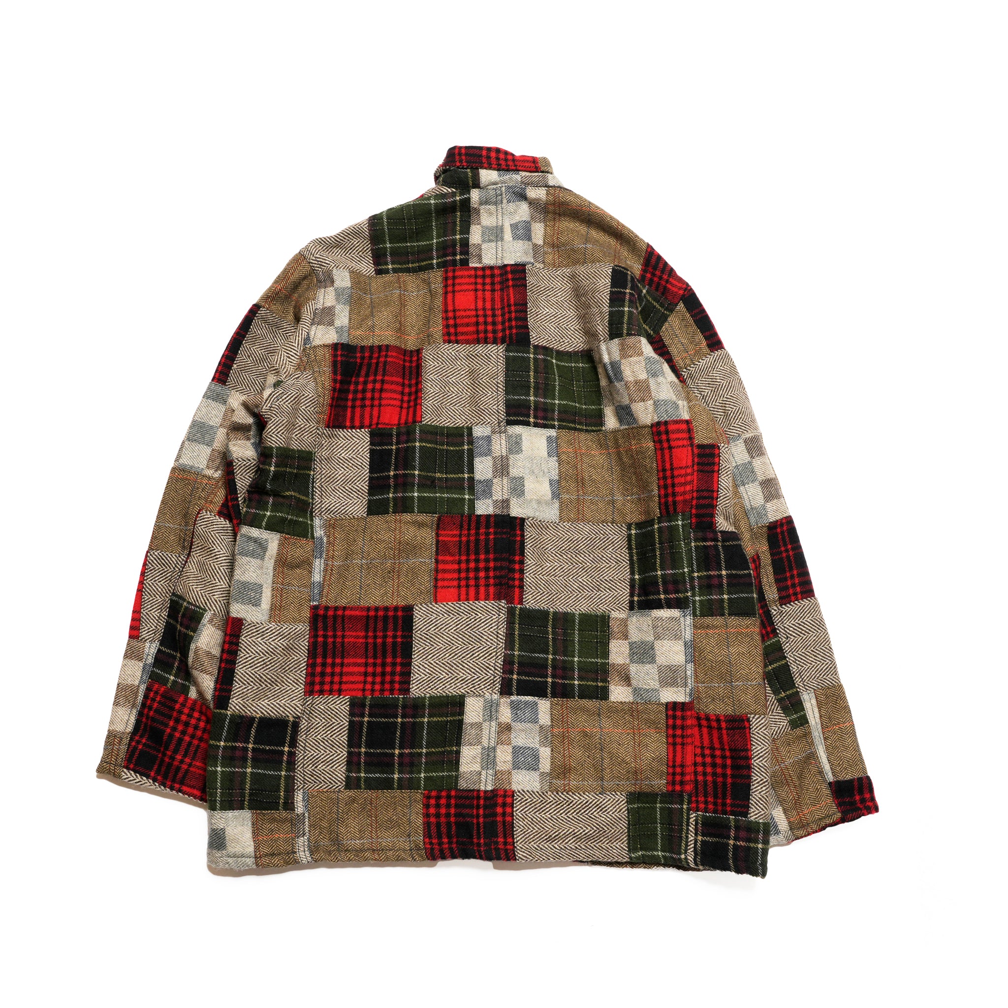 Italian Jail Jacket w/Lining | Color_Wool Patchwork | No_m32880-4_wool