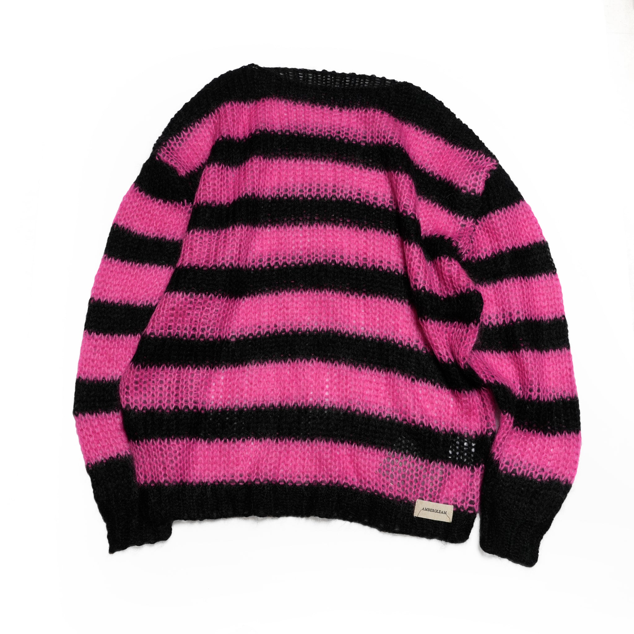 Mesh Mohair knit / Pink【AMBERGLEAM_アンバーグリーム】1320151113