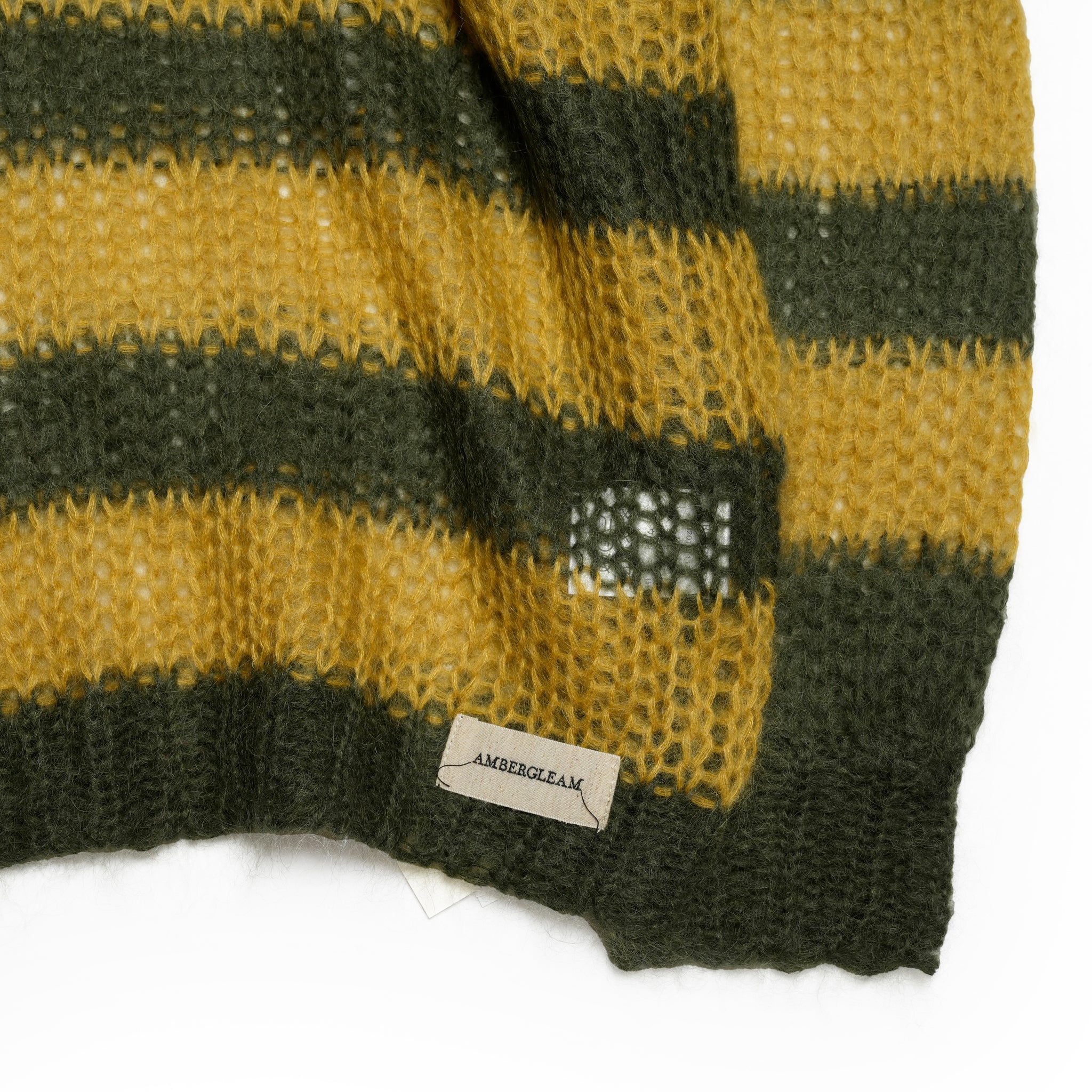 Mesh Mohair knit / Yellow【AMBERGLEAM_アンバーグリーム】1320151113