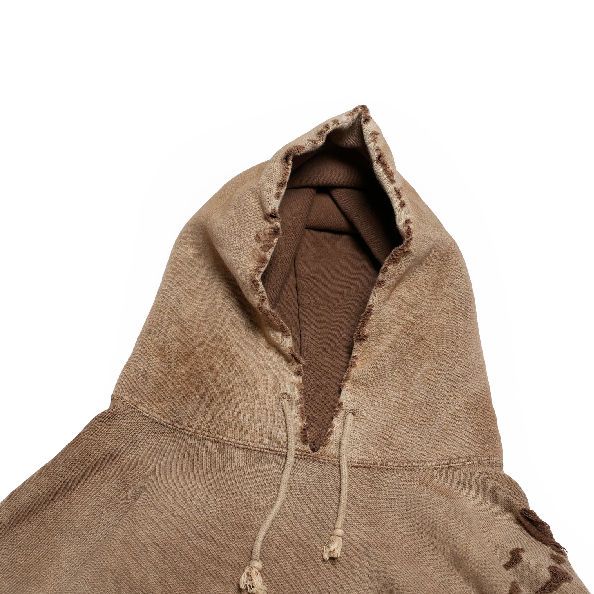 Distressed Sweat Parka | Color_Brown | No_lot : 25#07-3030-0_brown【MINAMI ANDERSON_ミナミアンダーソン】