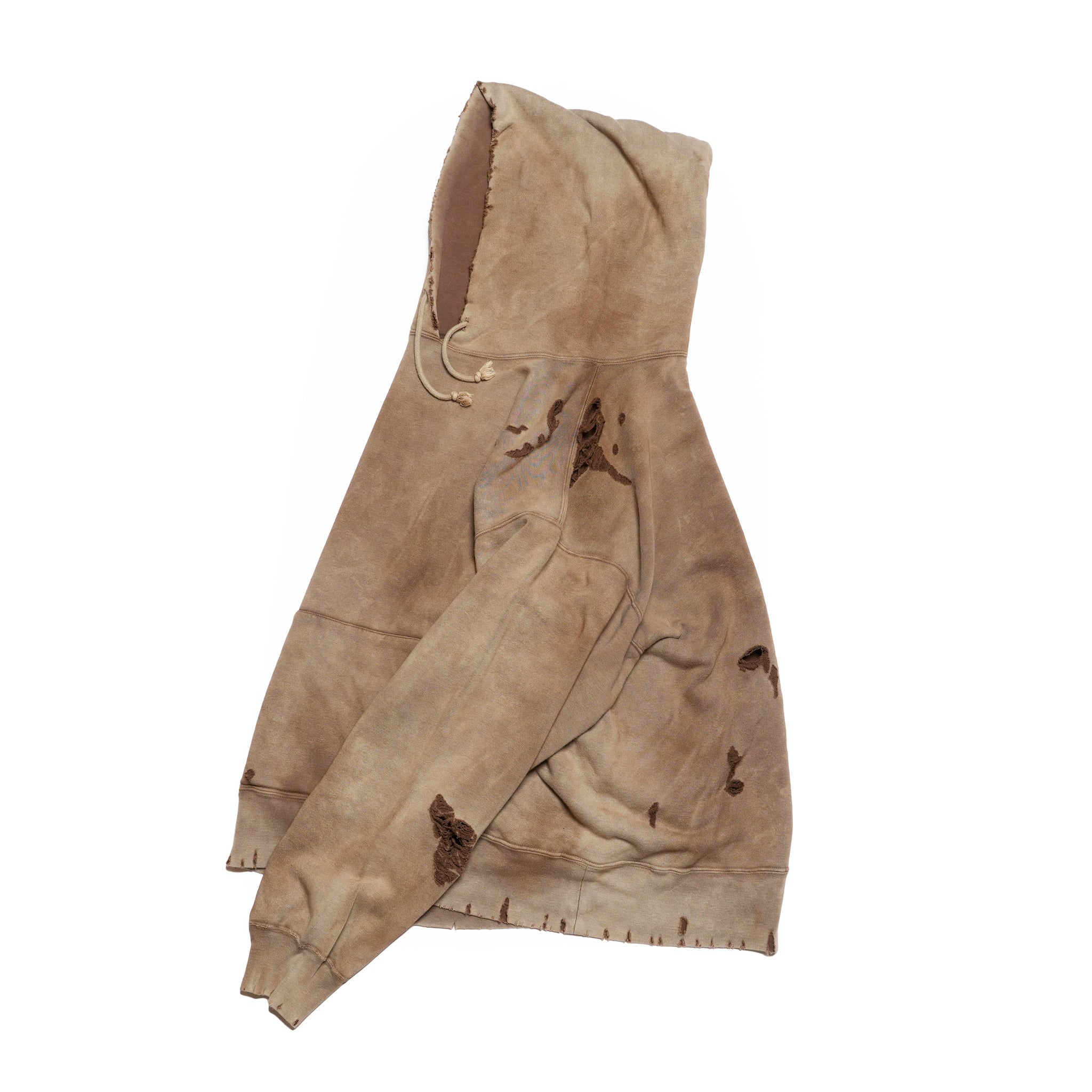 Distressed Sweat Parka | Color_Brown | No_lot : 25#07-3030-0_brown【MINAMI ANDERSON_ミナミアンダーソン】