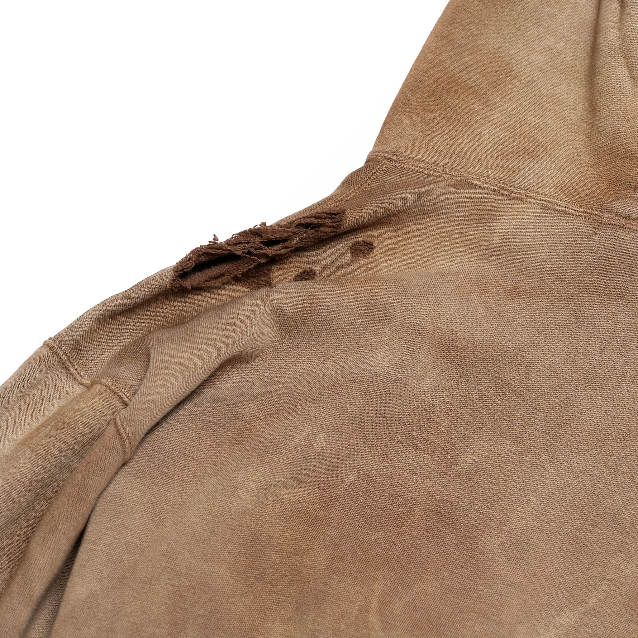 Distressed Sweat Parka | Color_Brown | No_lot : 25#07-3030-0_brown【MINAMI ANDERSON_ミナミアンダーソン】