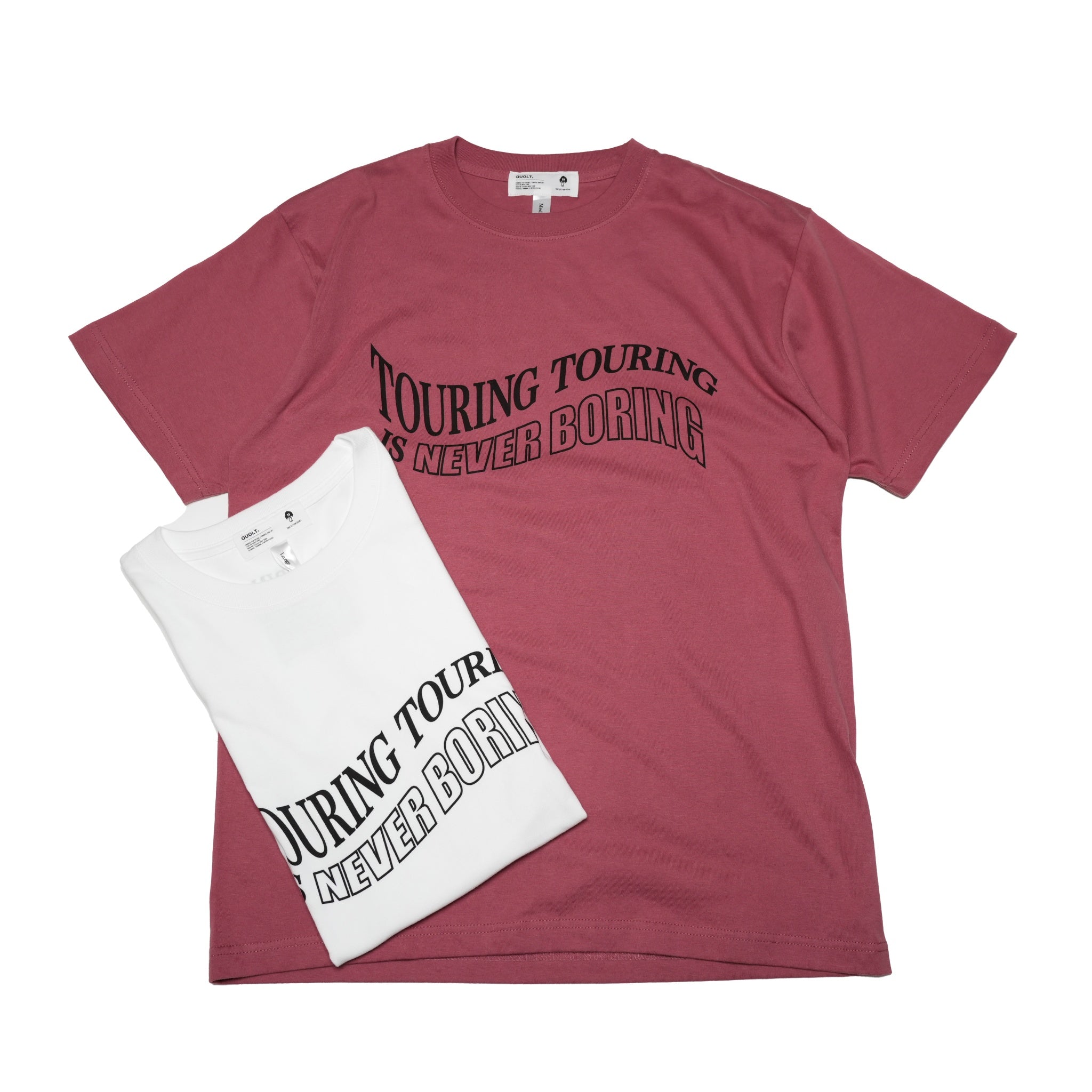 No:901T-1770 | Name:TOURING TEE  | Color:White / CASSIS-RED  |【QUOLT_クオルト】【ネコポス選択可能】