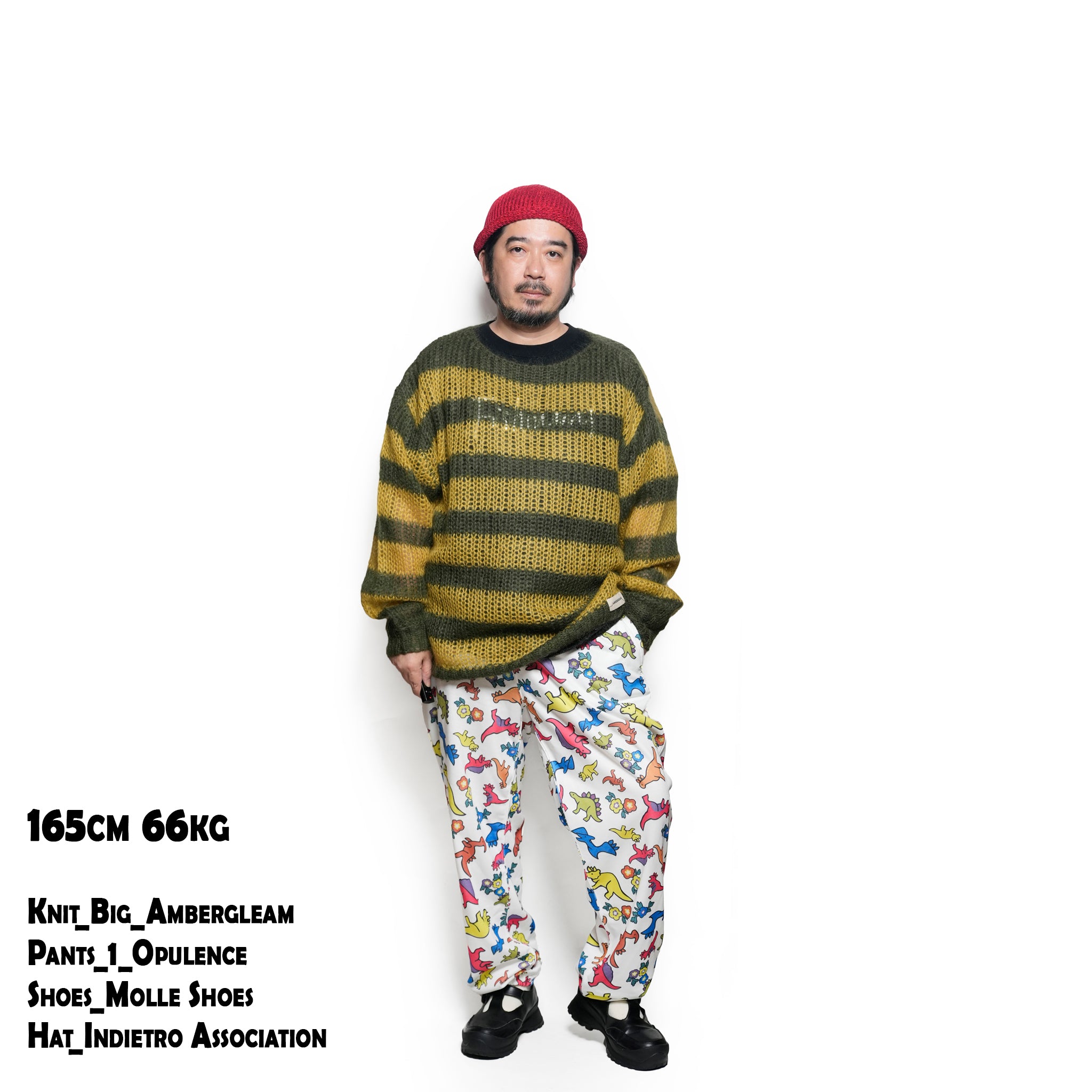 Mesh Mohair knit / Yellow【AMBERGLEAM_アンバーグリーム】1320151113