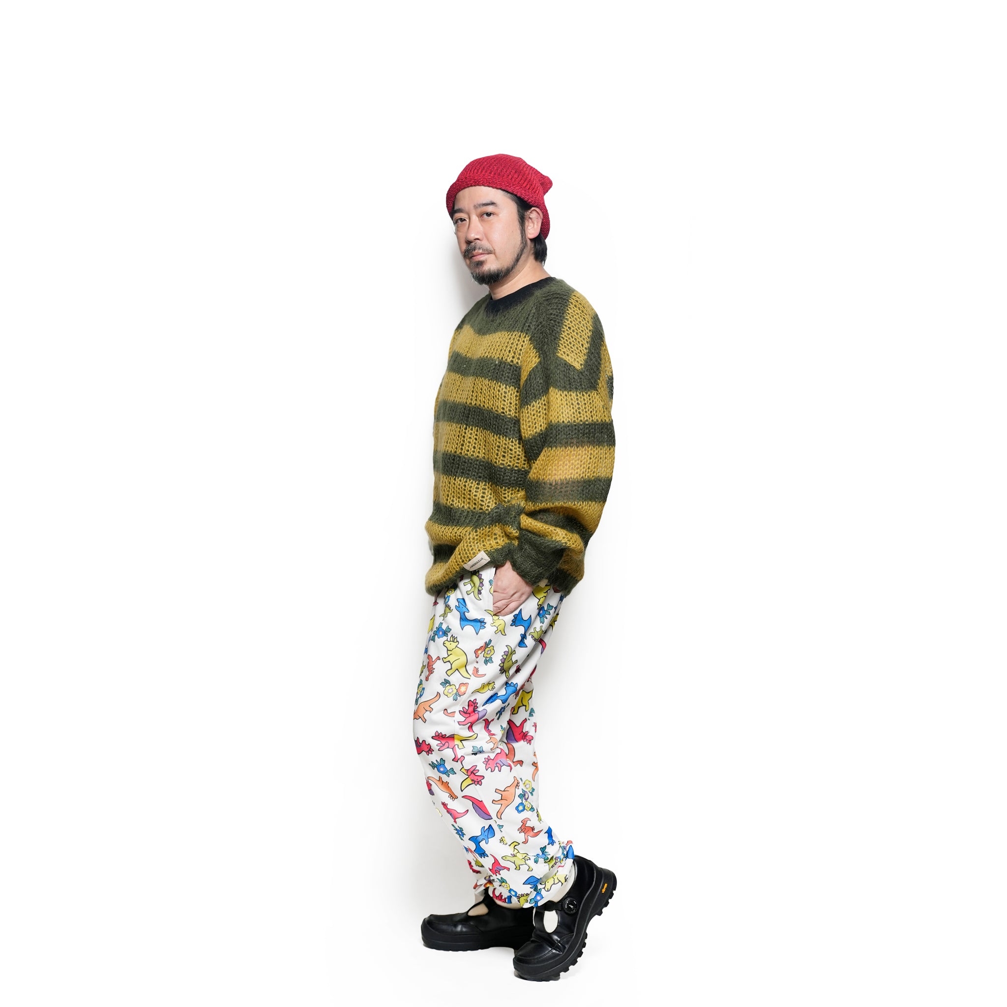 Mesh Mohair knit / Yellow【AMBERGLEAM_アンバーグリーム】1320151113