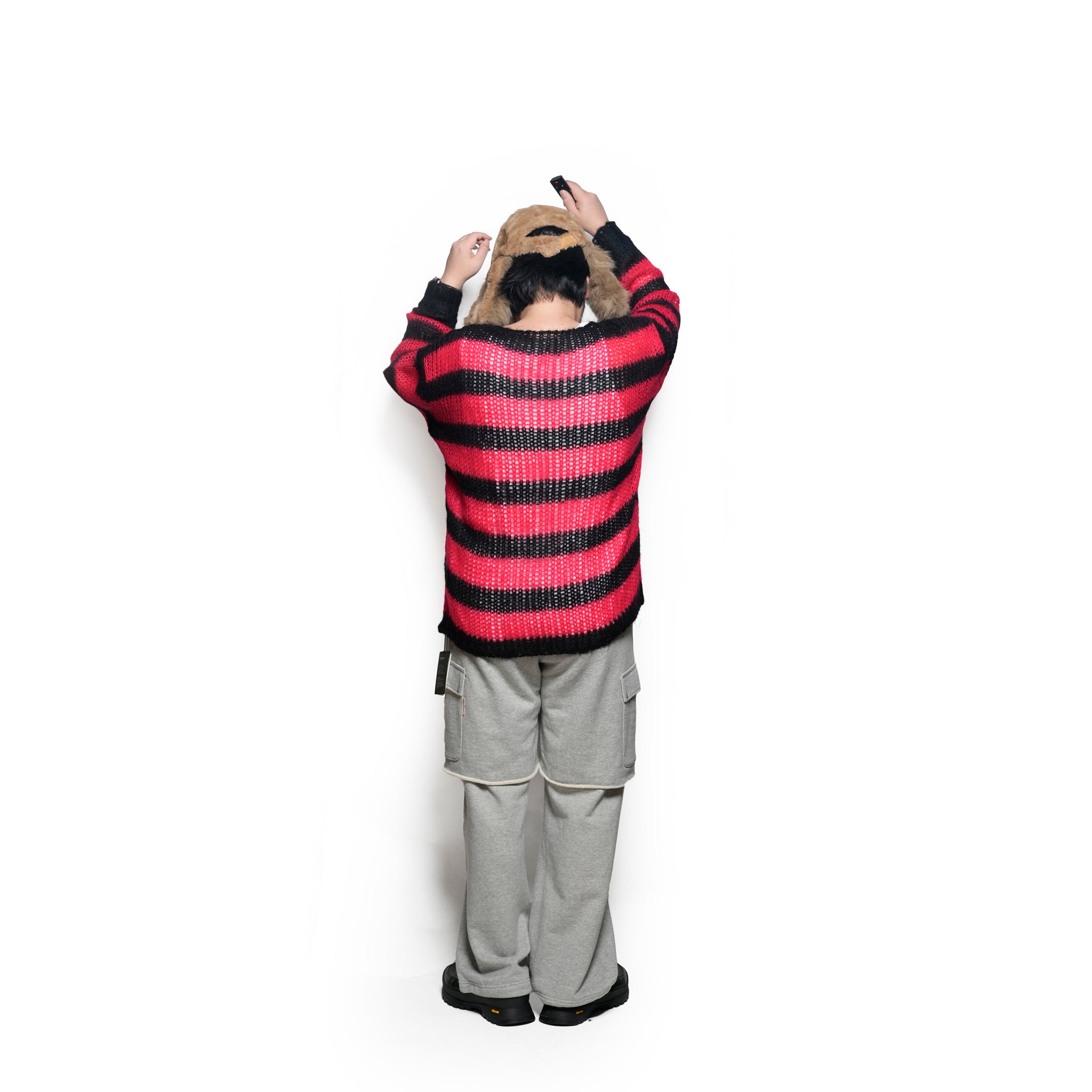 Mesh Mohair knit / Red【AMBERGLEAM_アンバーグリーム】1320151113