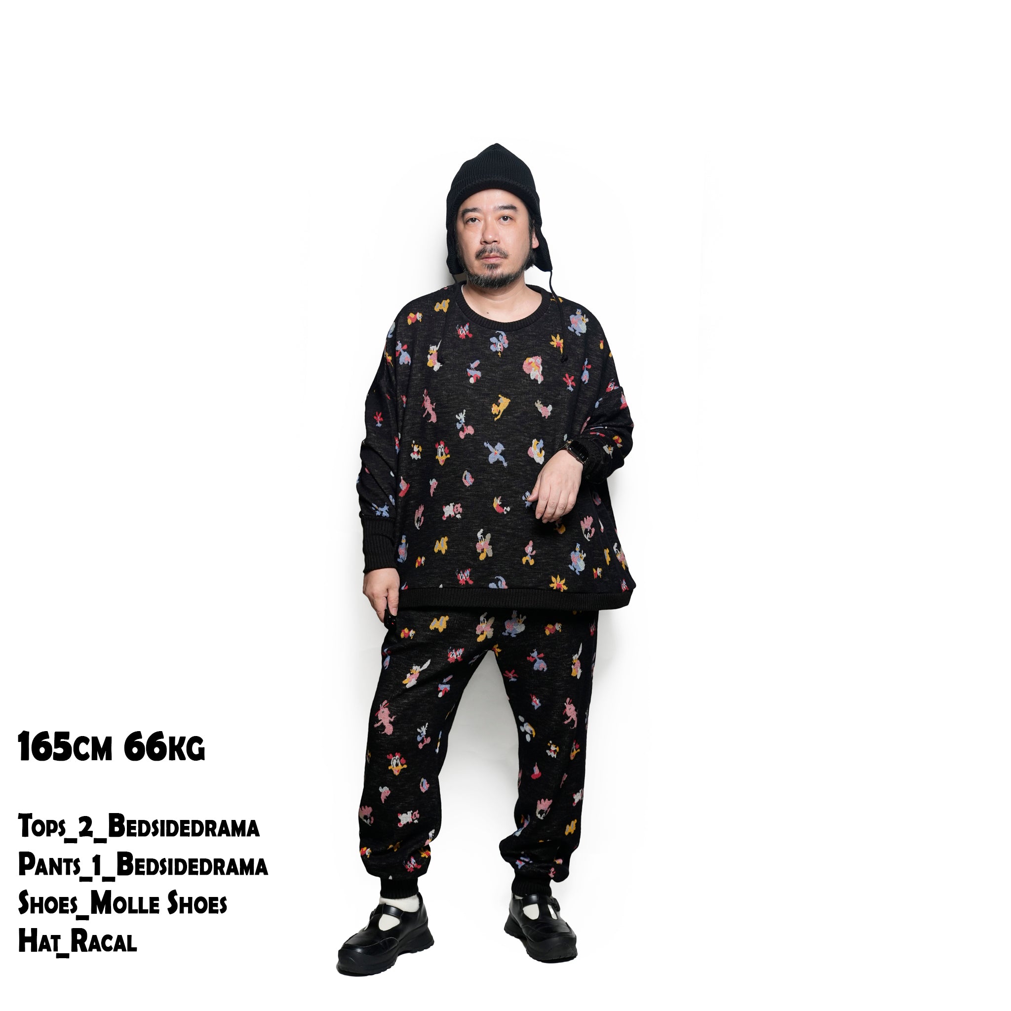 Origin Jacquard Pullover | Color_Melt Bk | No_bsd25aw-11_melt bk【BEDSIDEDRAMA_ベッドサイドドラマ】