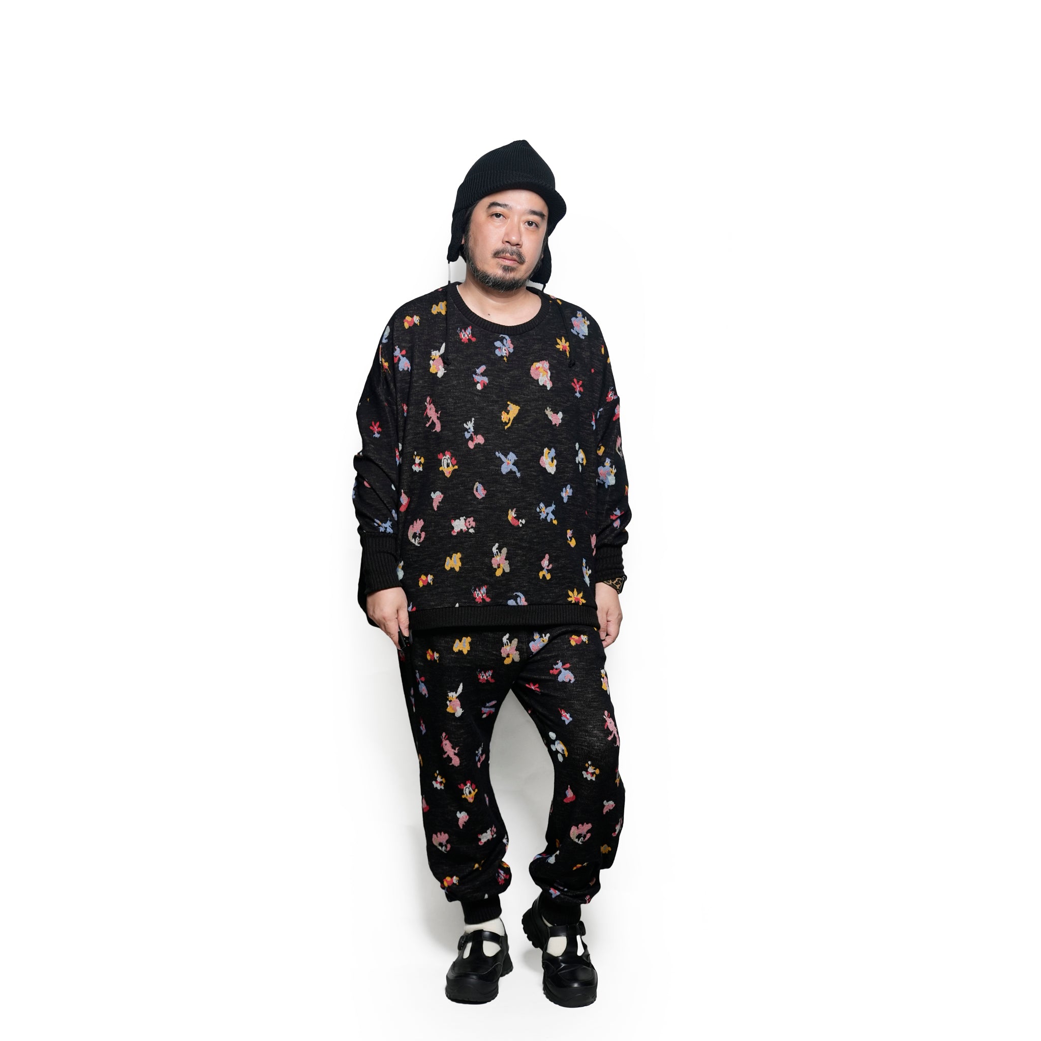 Origin Jacquard Pullover | Color_Melt Bk | No_bsd25aw-11_melt bk【BEDSIDEDRAMA_ベッドサイドドラマ】