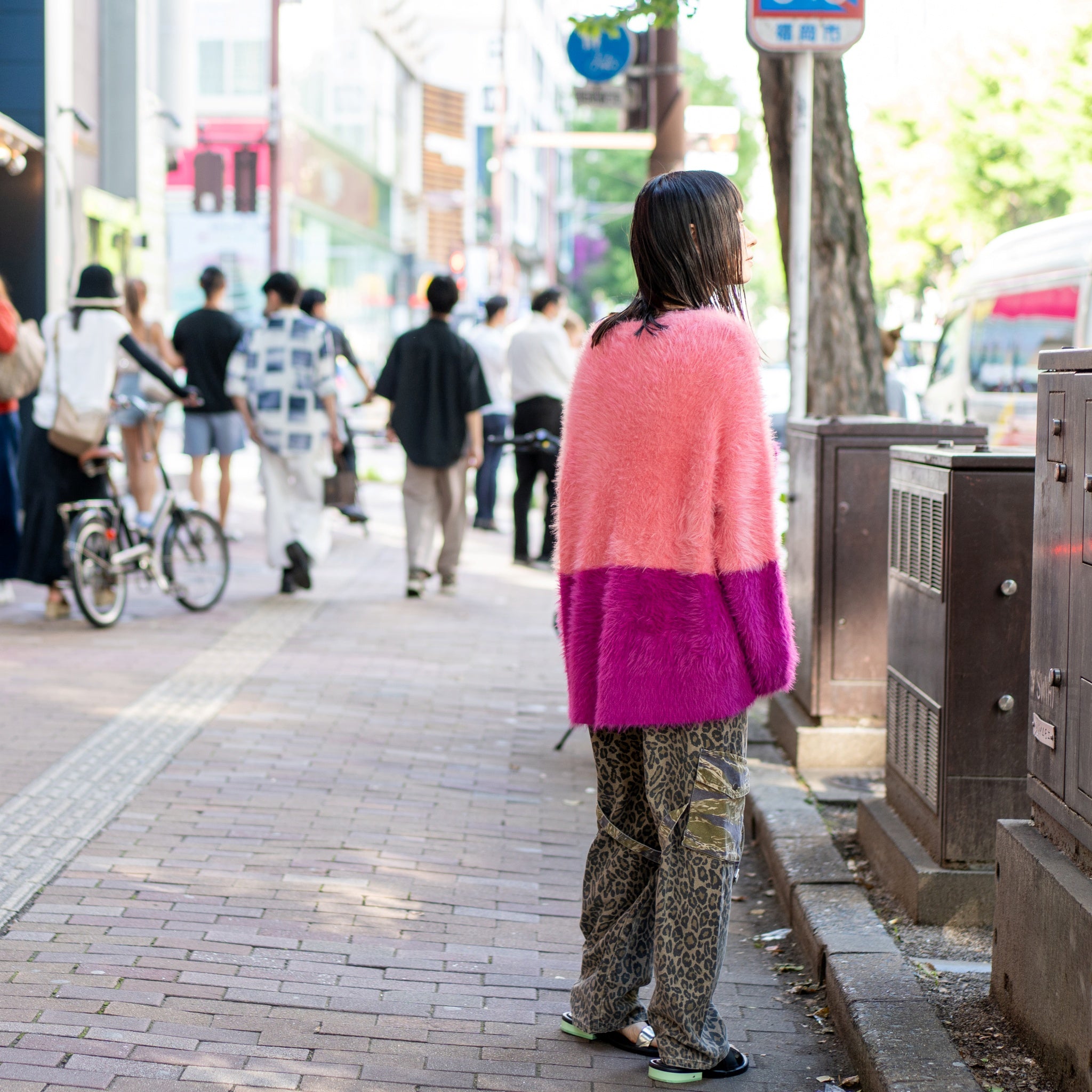 24925E_PINK | FLUFFY COLOUR BLOCK SWEATER | Color:Pink【ONE TEASPOON_ワンティースプーン】