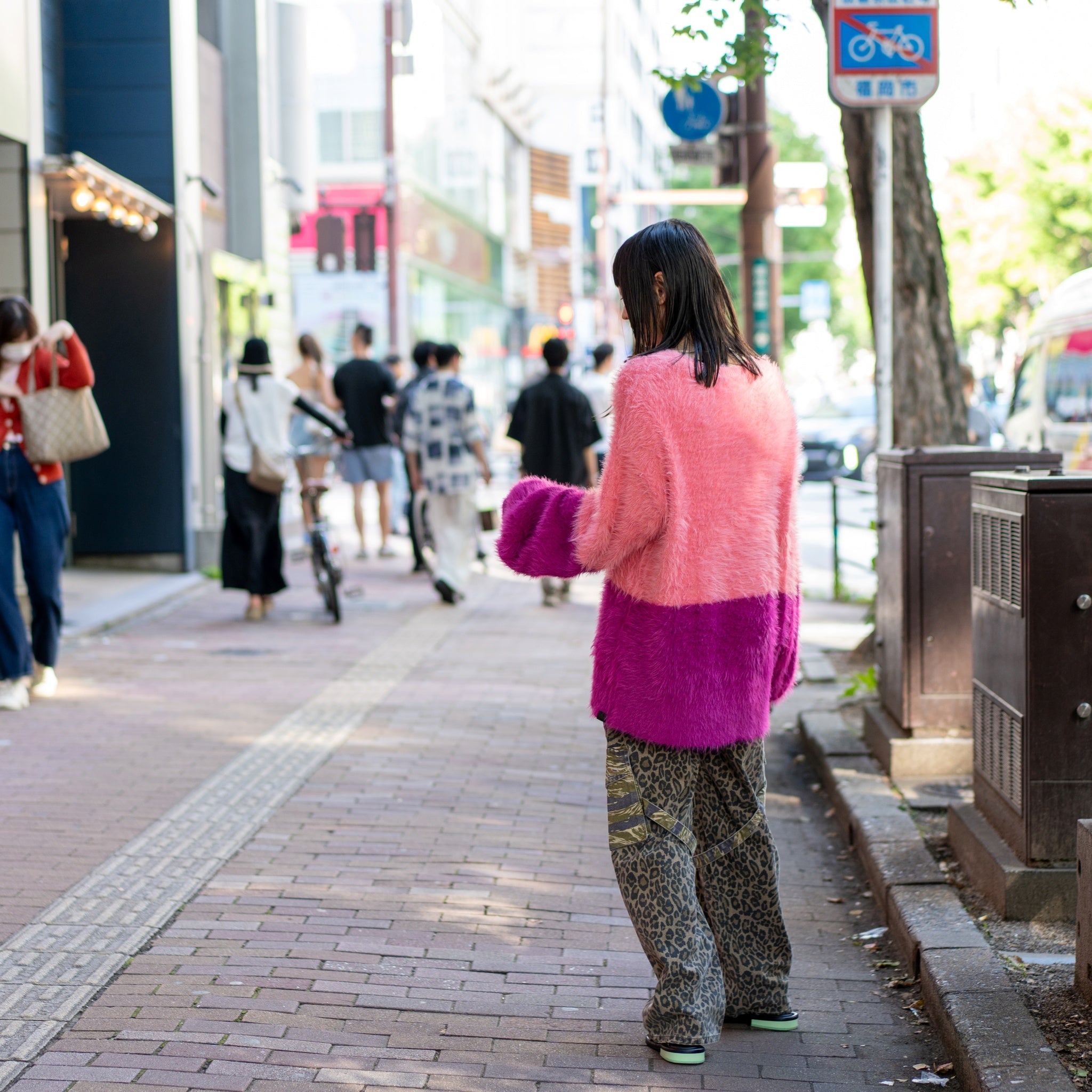 24925E_PINK | FLUFFY COLOUR BLOCK SWEATER | Color:Pink【ONE TEASPOON_ワンティースプーン】