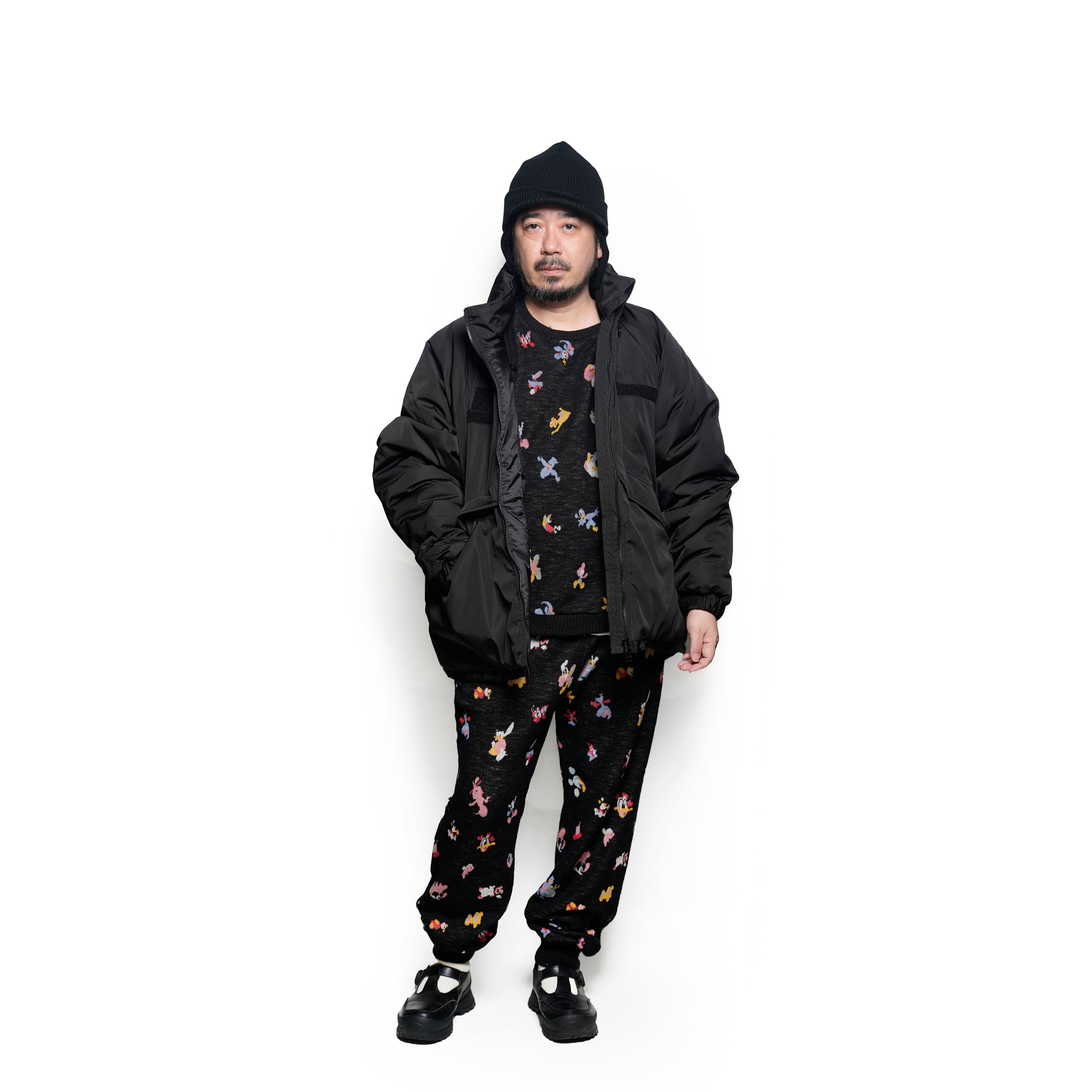 Origin Jacquard Pullover | Color_Melt Bk | No_bsd25aw-11_melt bk【BEDSIDEDRAMA_ベッドサイドドラマ】