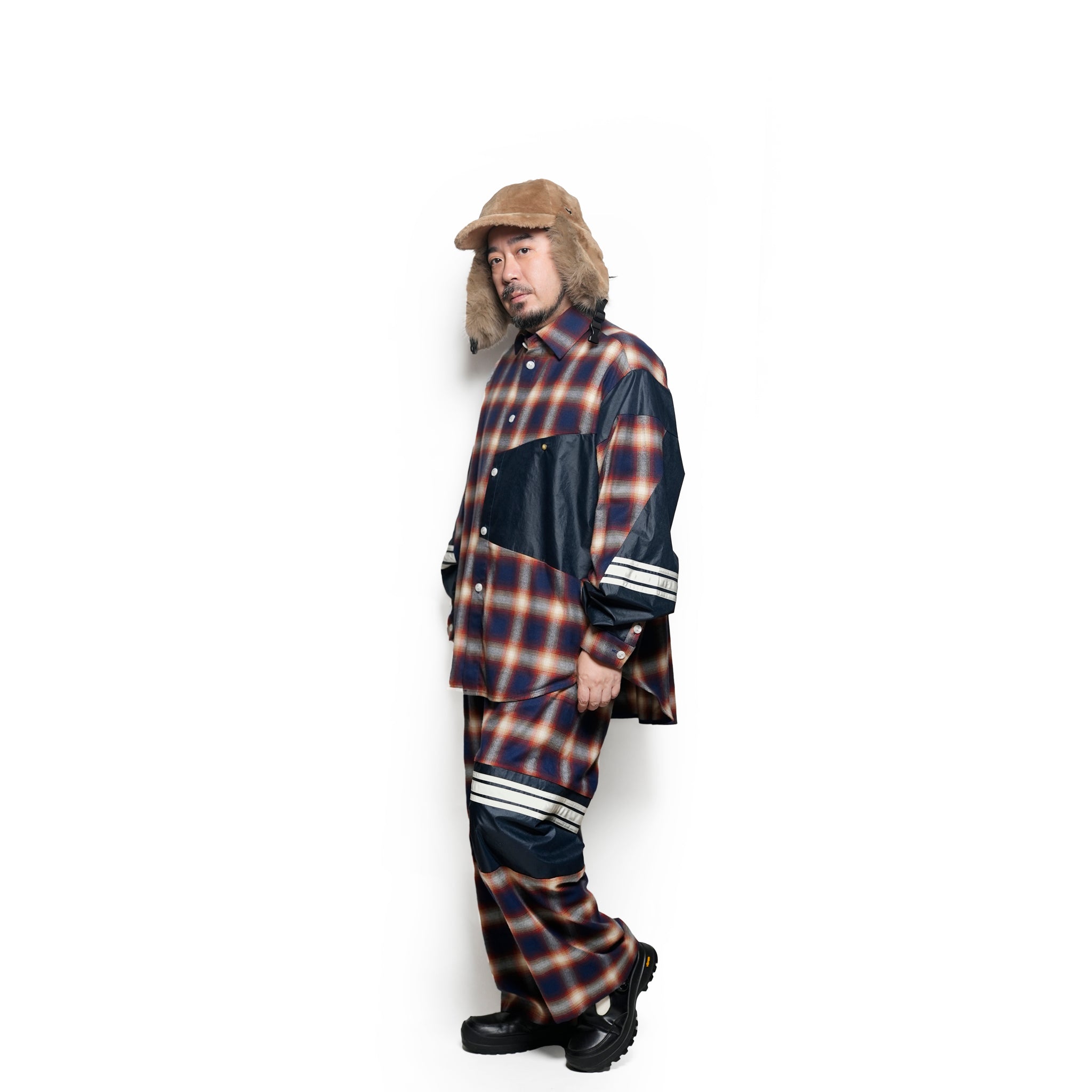 ombre check Pants | Color_Red | No_k-4968_red【MASTERKEY_マスターキー】【Addiction別注】