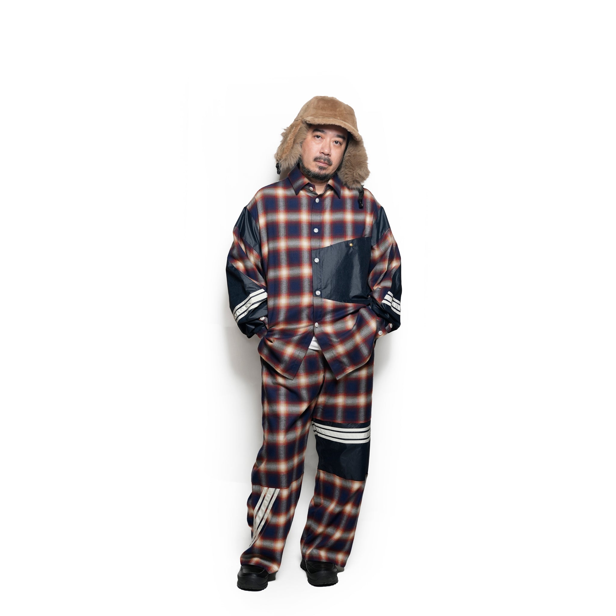 ombre check Pants | Color_Red | No_k-4968_red【MASTERKEY_マスターキー】【Addiction別注】