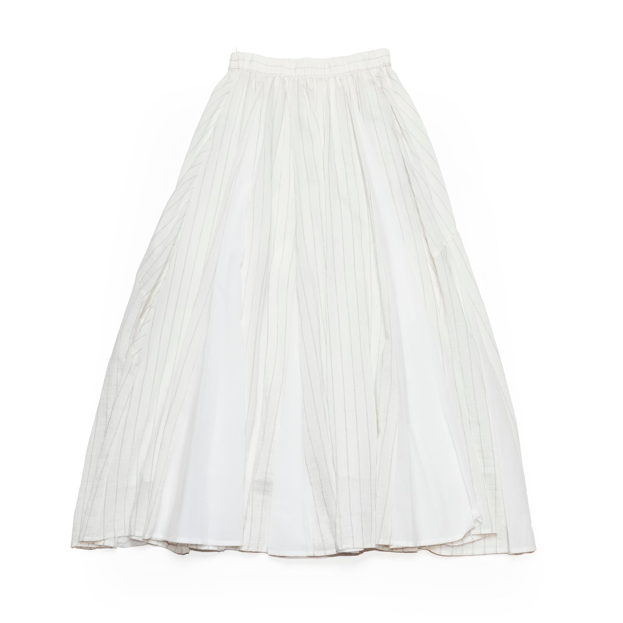 25163-8299P_off white | ストライプ切替ギャザーS/K | Color:Off White【ANGELINA_アンジェリーナ】