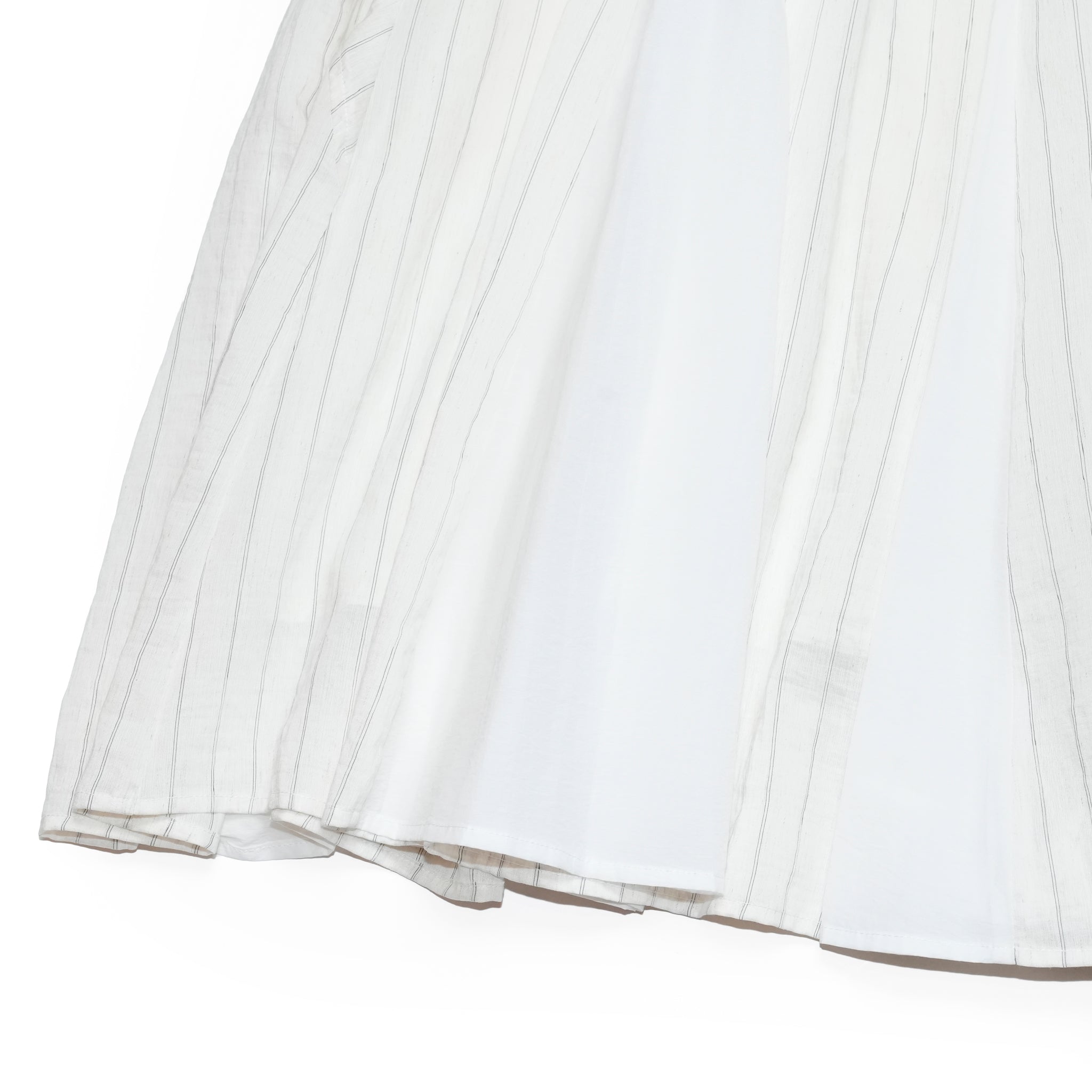 25163-8299P_off white | ストライプ切替ギャザーS/K | Color:Off White【ANGELINA_アンジェリーナ】