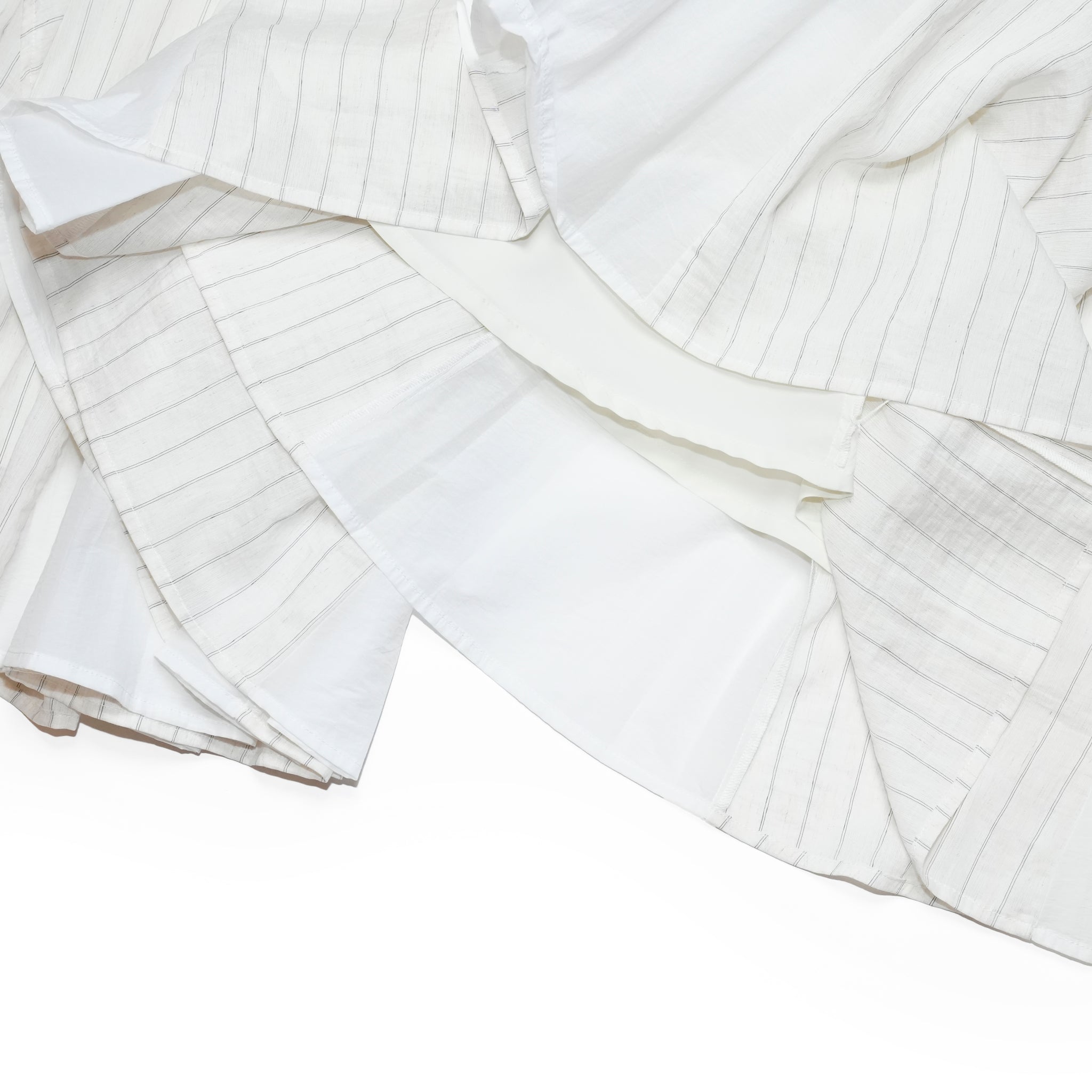 25163-8299P_off white | ストライプ切替ギャザーS/K | Color:Off White【ANGELINA_アンジェリーナ】