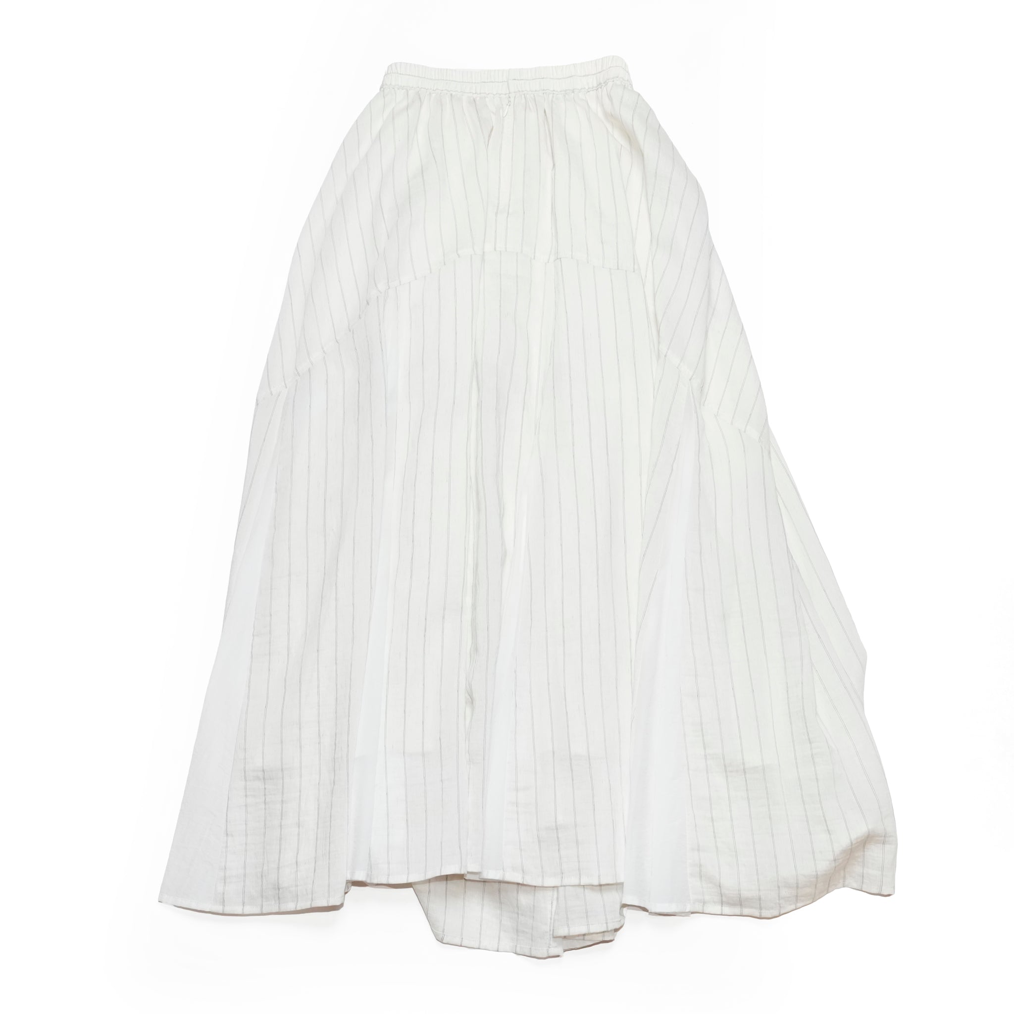 25163-8299P_off white | ストライプ切替ギャザーS/K | Color:Off White【ANGELINA_アンジェリーナ】