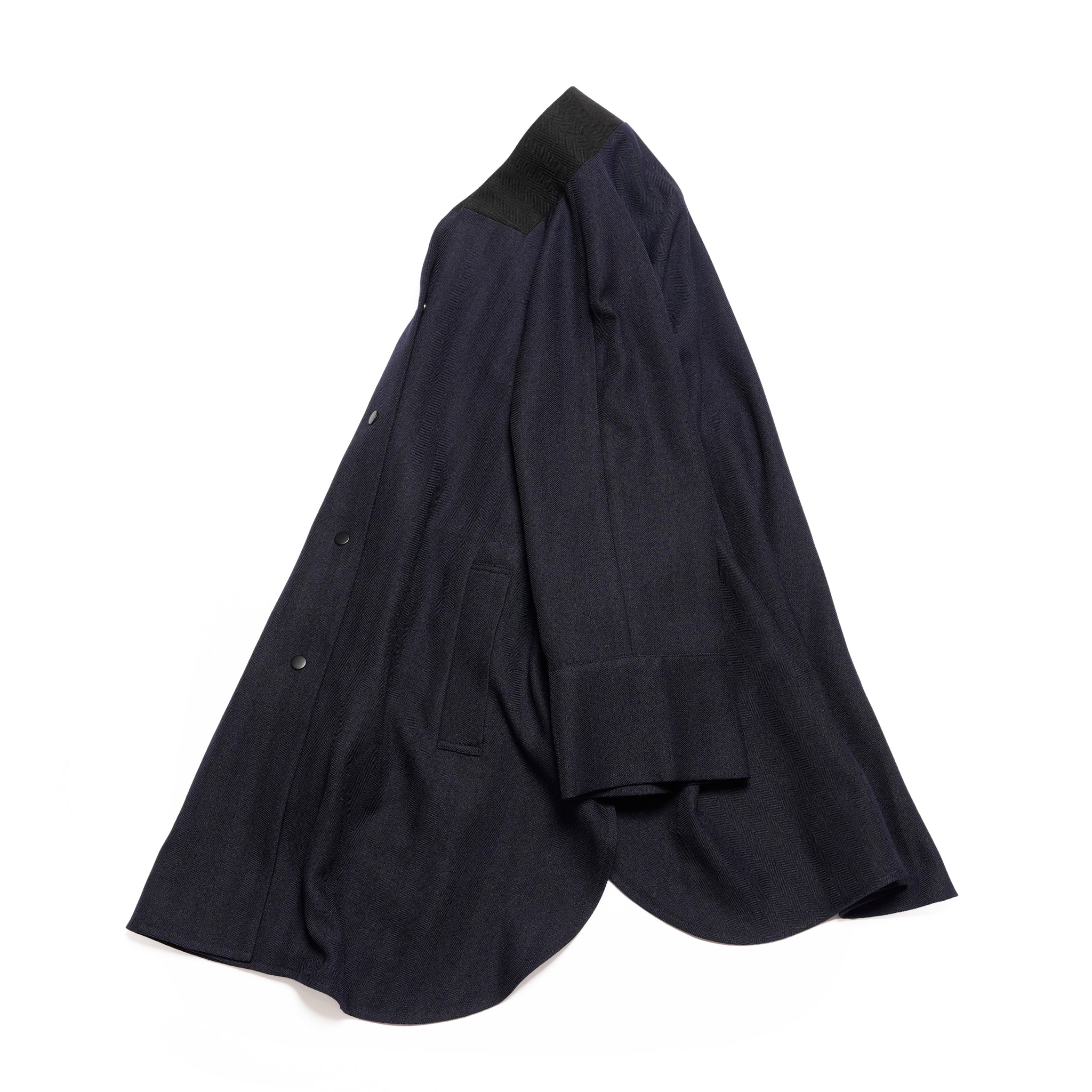 round cape jacket | Color_Navy | No_wht25fjk4047_navy【WHYTO_ホワイト】