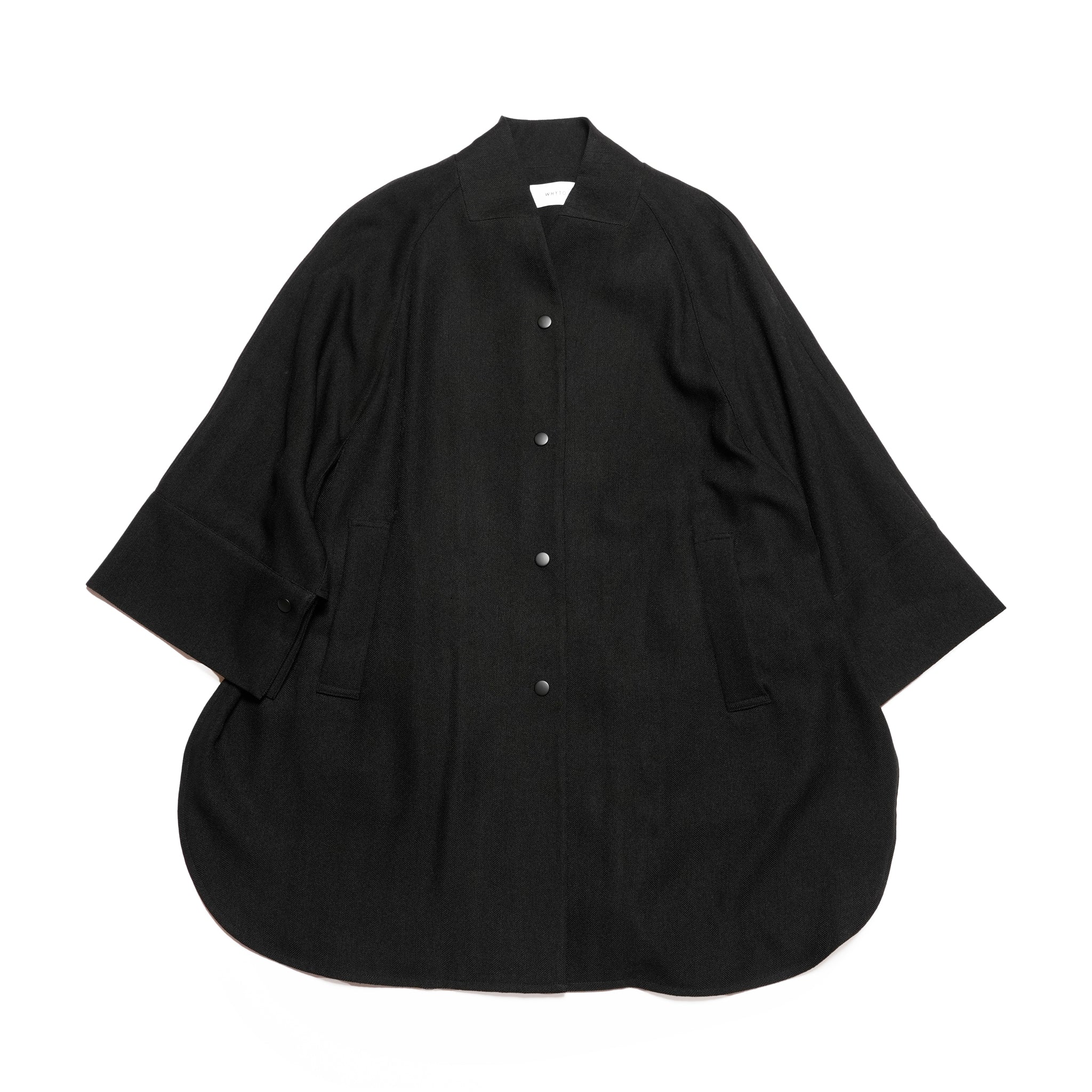 round cape jacket | Color_Black | No_wht25fjk4047_bk【WHYTO_ホワイト】