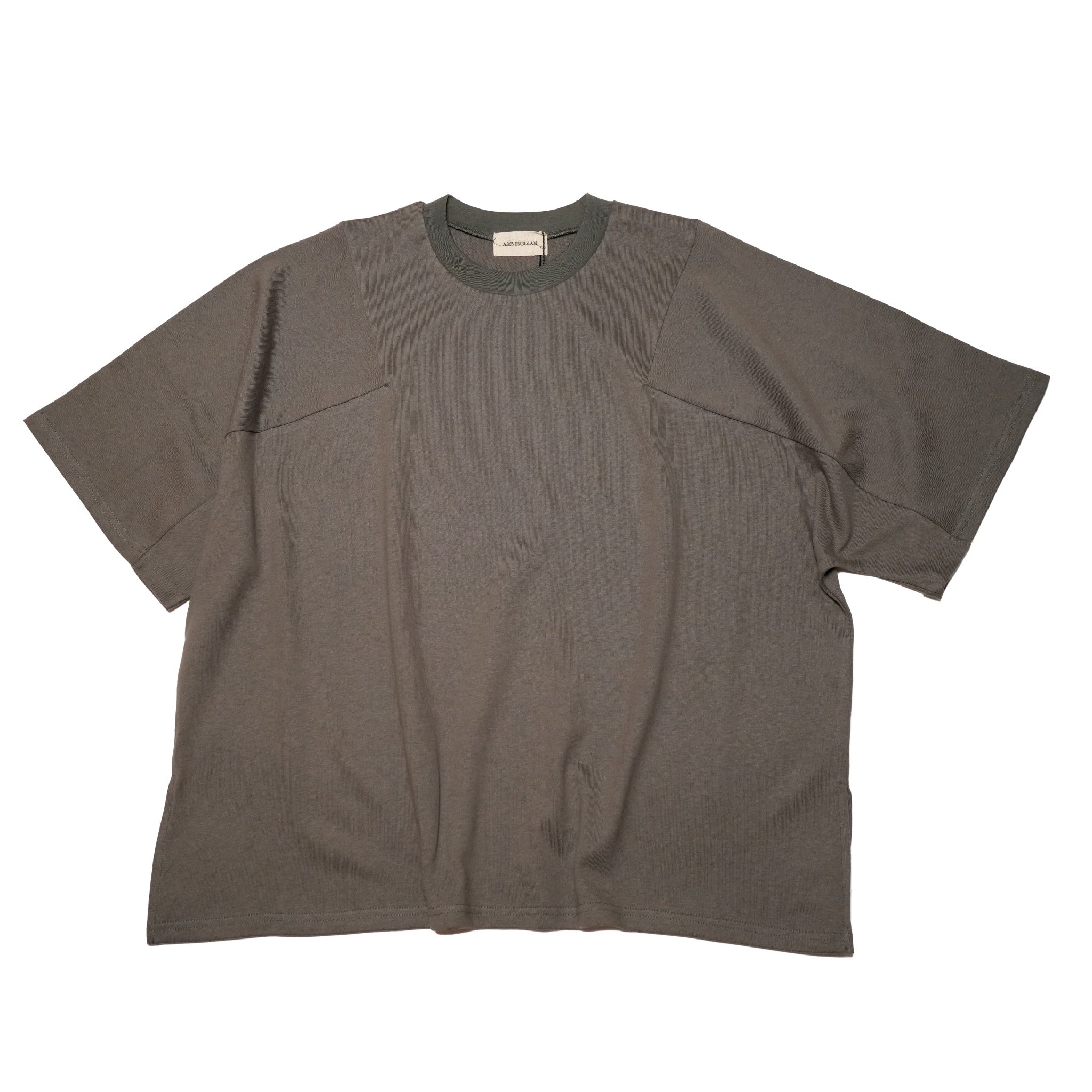 Panel Basic T-Shirt | Color:Black/Moon Gray/Bitter Orange/Violet【AMBERGLEAM_アンバーグリーム】| 1168141311