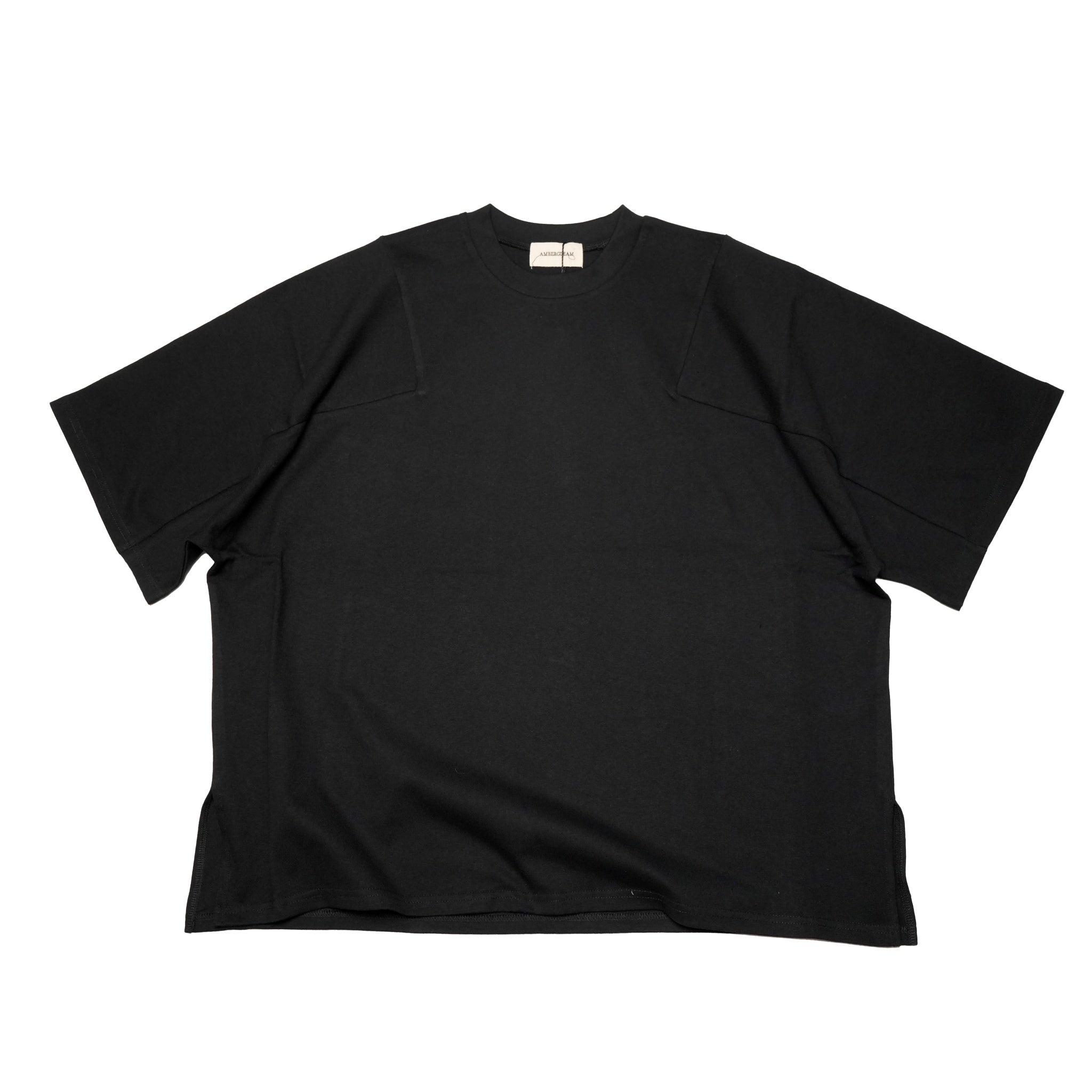 Name:Panel Basic T-Shirt | Color:Black/Moon Gray/Bitter Orange/Violet【AMBERGLEAM_アンバーグリーム】| No:1168141311