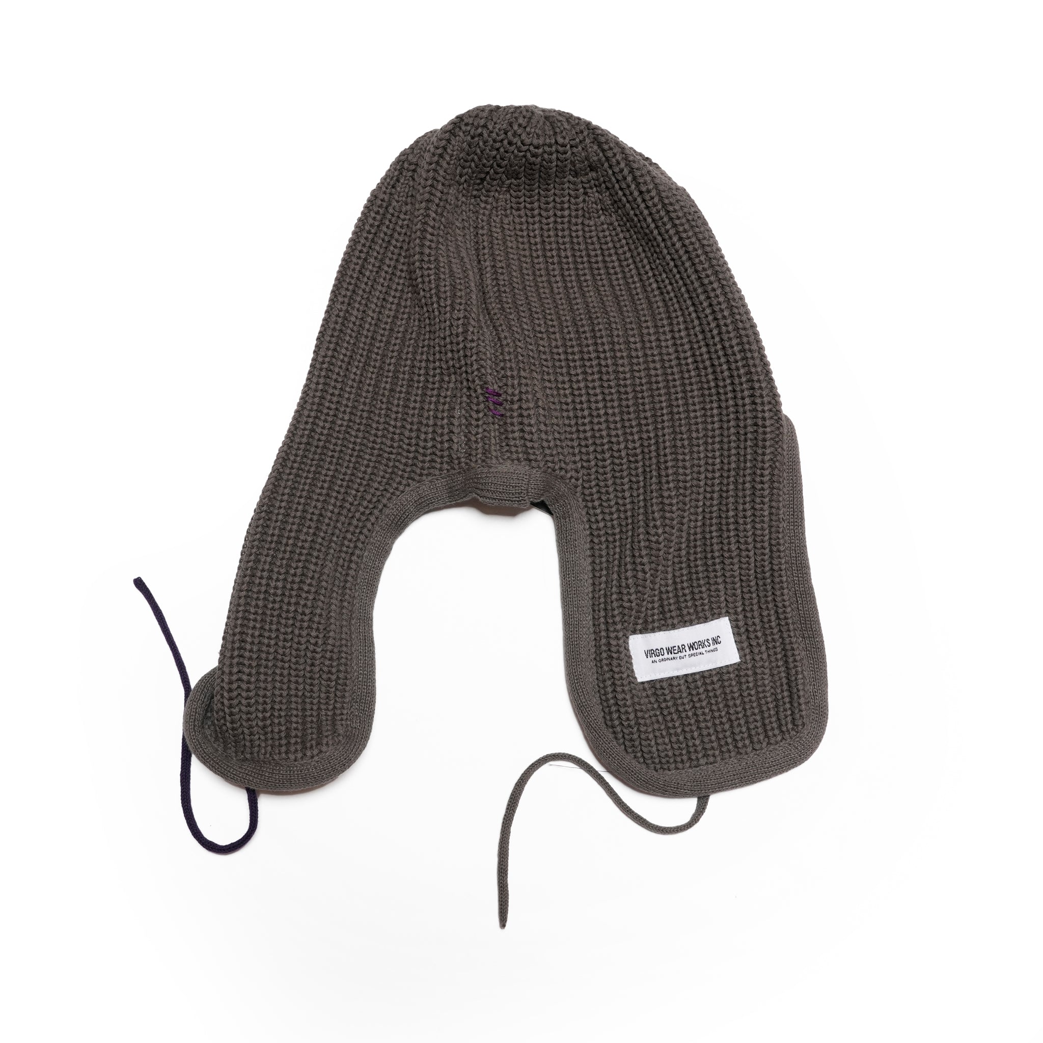 RABBIT EAR KNIT CAP | Color:Black/Gray【VIRGOwearworks_ヴァルゴウェアワークス】VG-CB-145