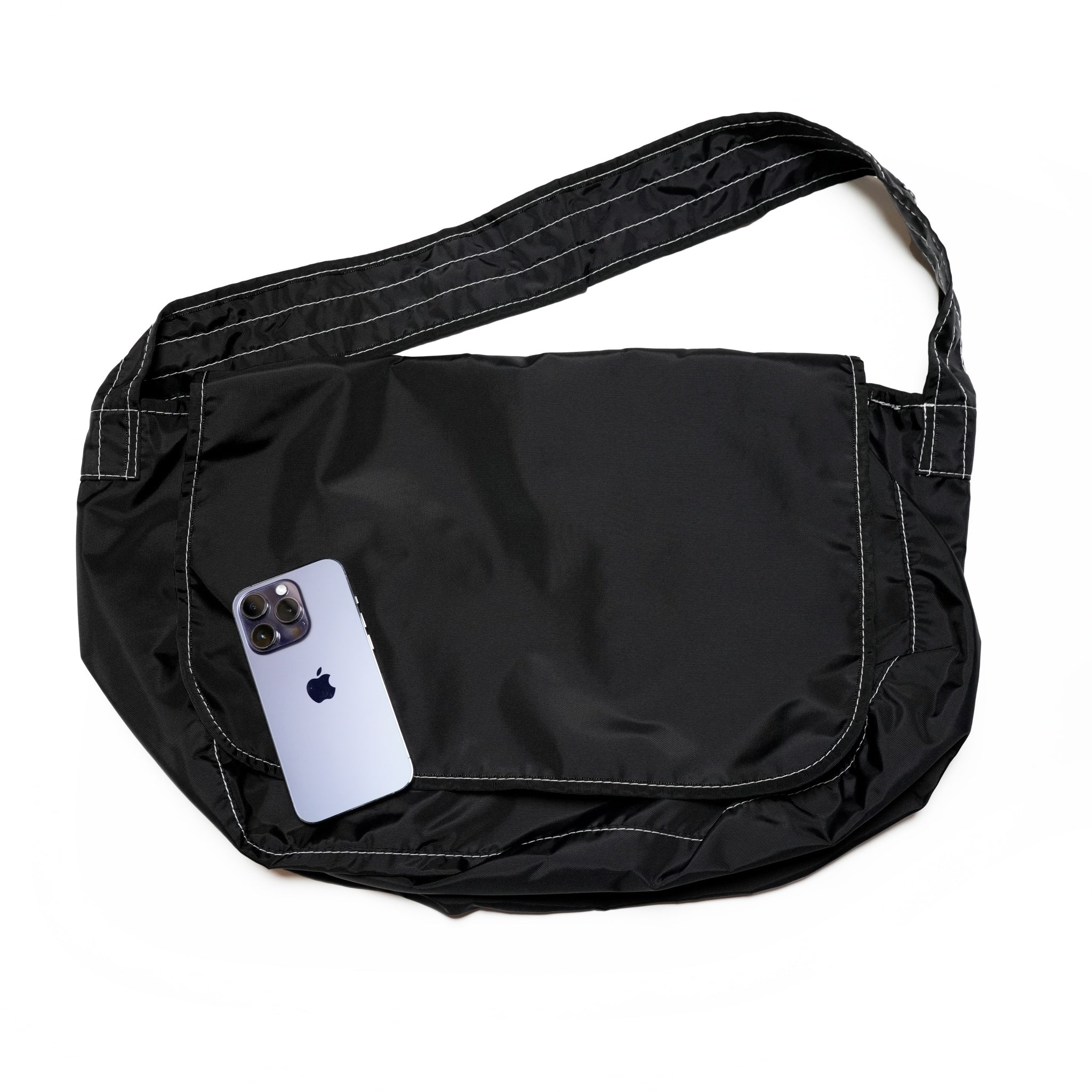 CSTM BAG-03 | Name*Nylon Newspaper | Color:Black【SMOKE T ONE】【CS_One Cstm Fits All Made In USA】