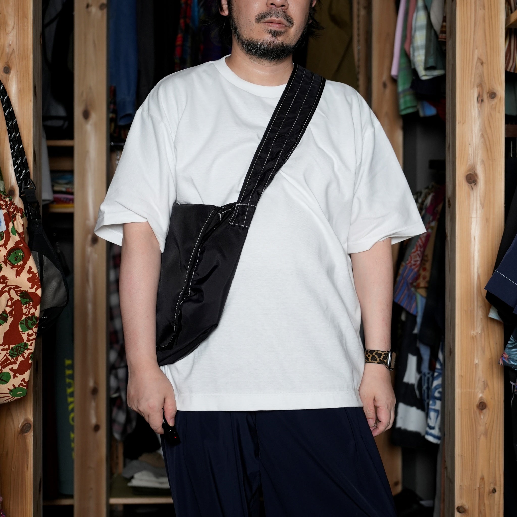 CSTM BAG-03 | Name*Nylon Newspaper | Color:Black【SMOKE T ONE】【CS_One Cstm Fits All Made In USA】