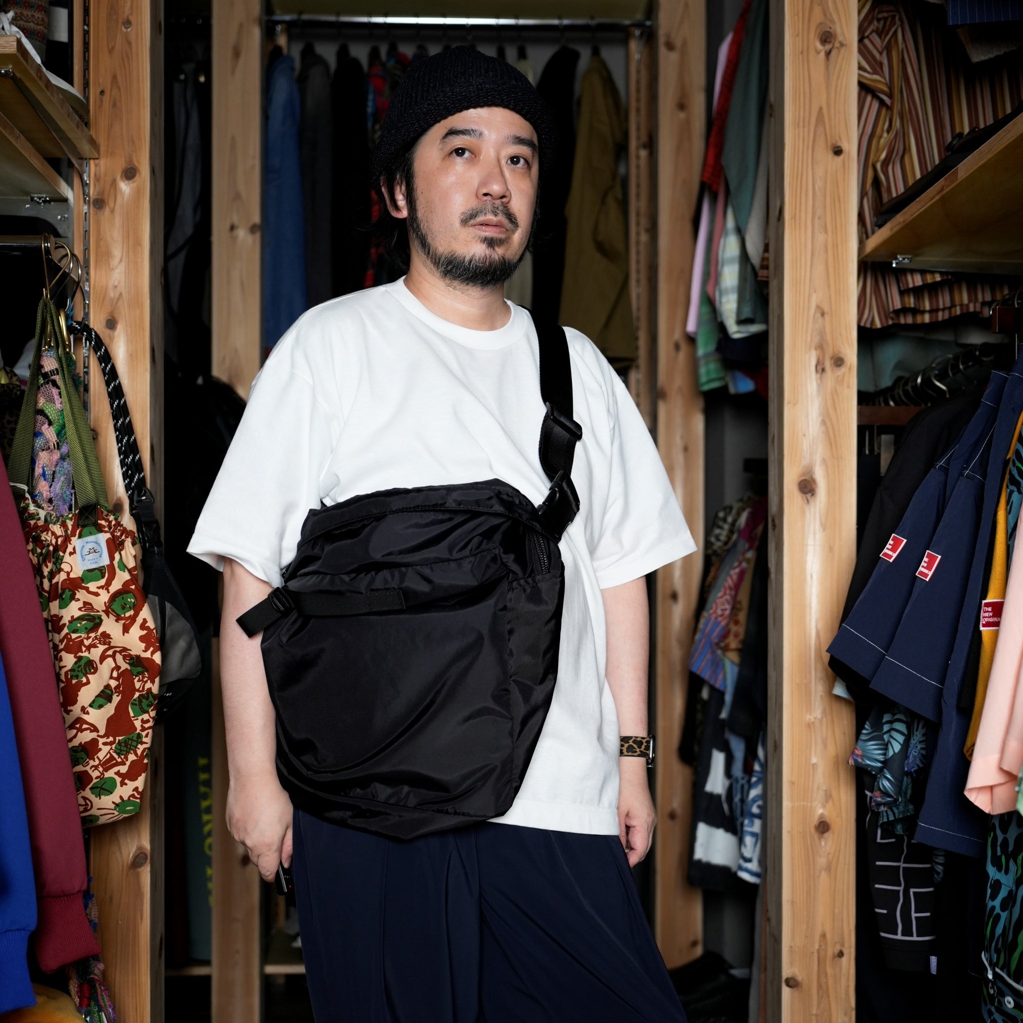 CSTM BAG-01 | Delivery Shoulder Large | Color:Black【SMOKE T ONE】【CS_One Cstm Fits All Made In USA】