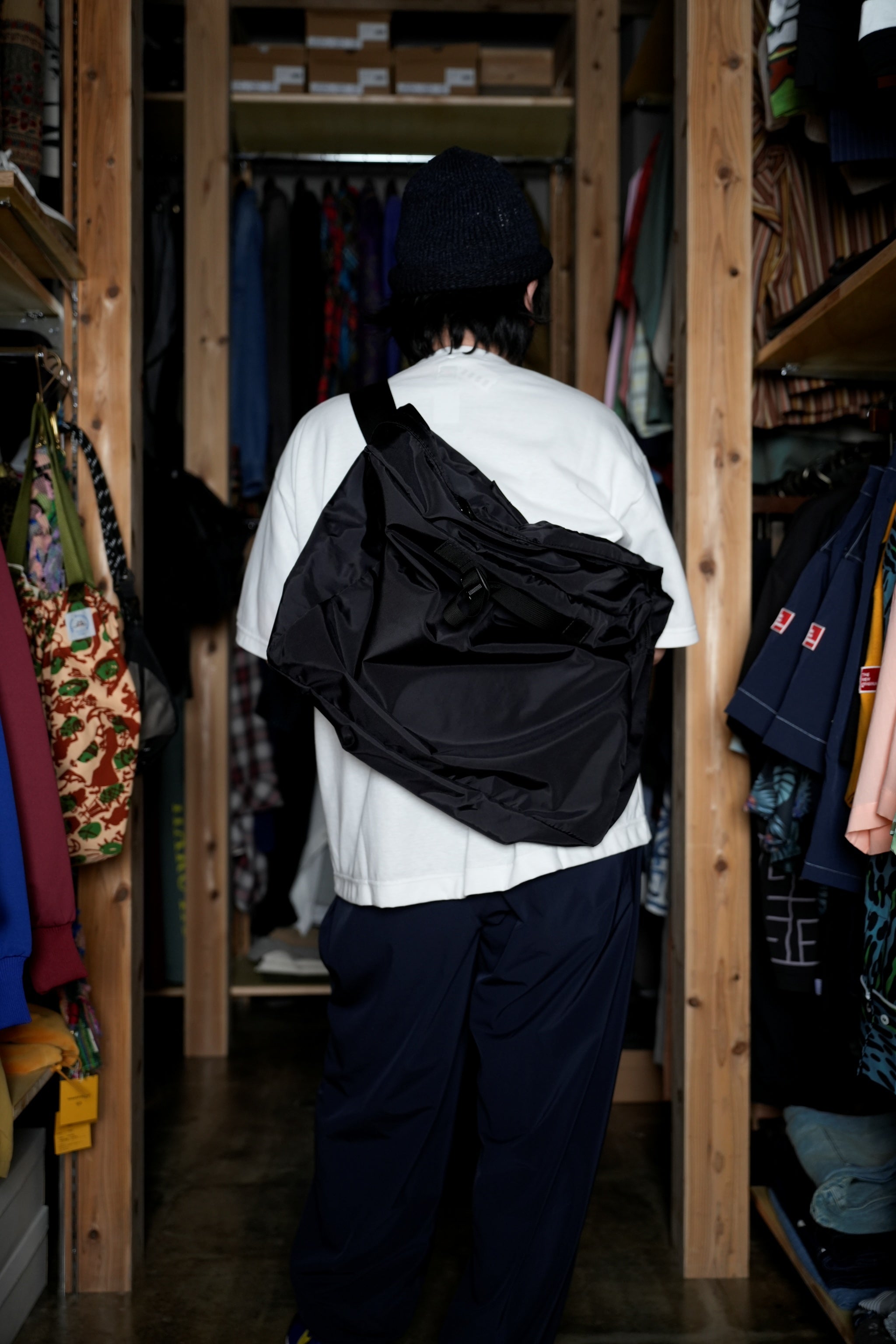 CSTM BAG-01 | Delivery Shoulder Large | Color:Black【SMOKE T ONE】【CS_One Cstm Fits All Made In USA】