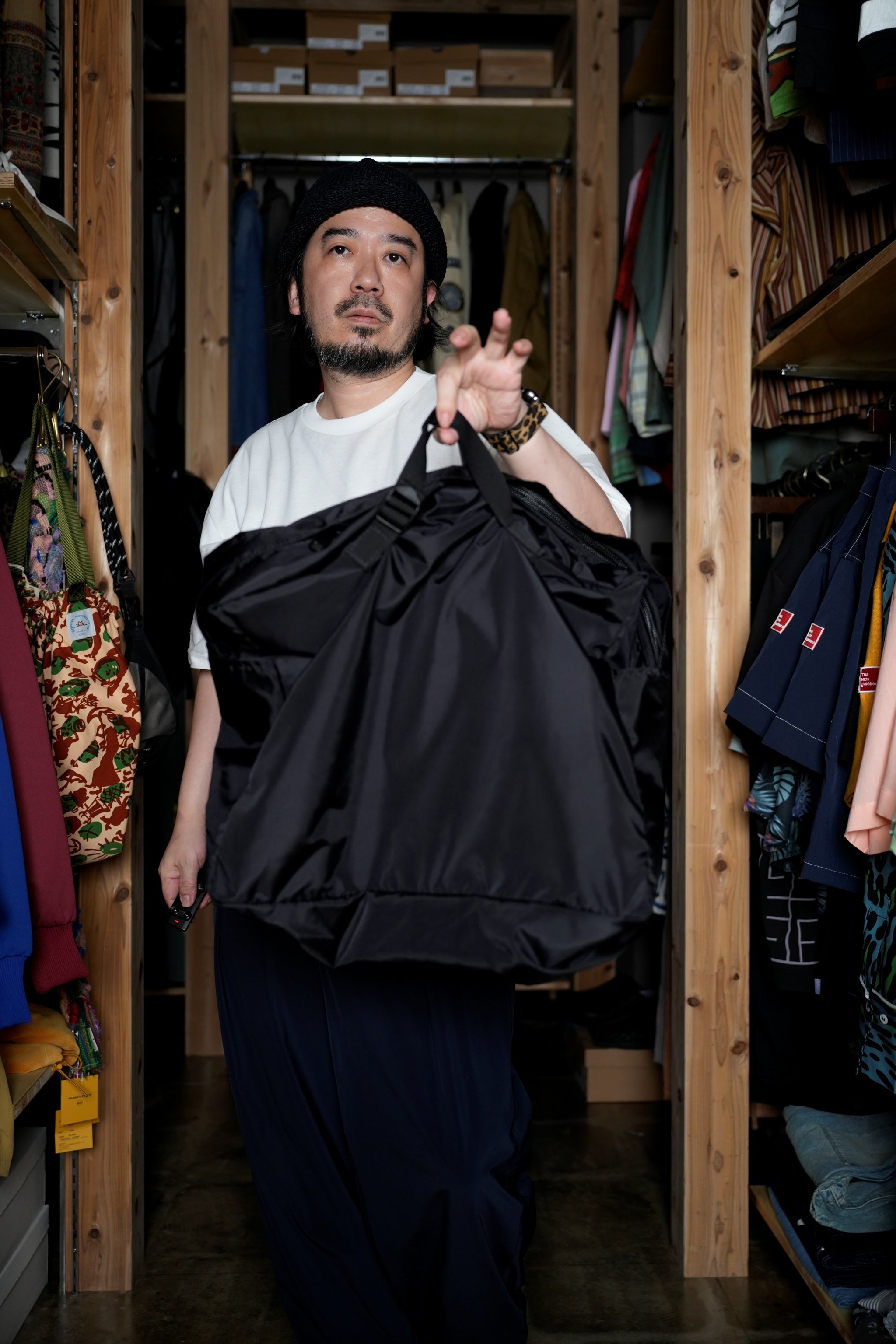 CSTM BAG-01 | Delivery Shoulder Large | Color:Black【SMOKE T ONE】【CS_One Cstm Fits All Made In USA】