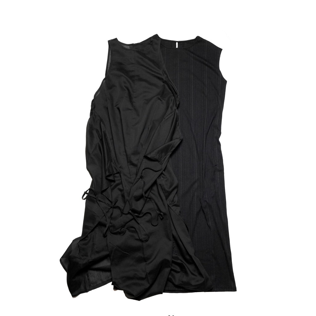 No:HT24HOP4046 | Name:WRAP CONBINATION DRESS | Color:BLACK【WHYTO_ホワイト】