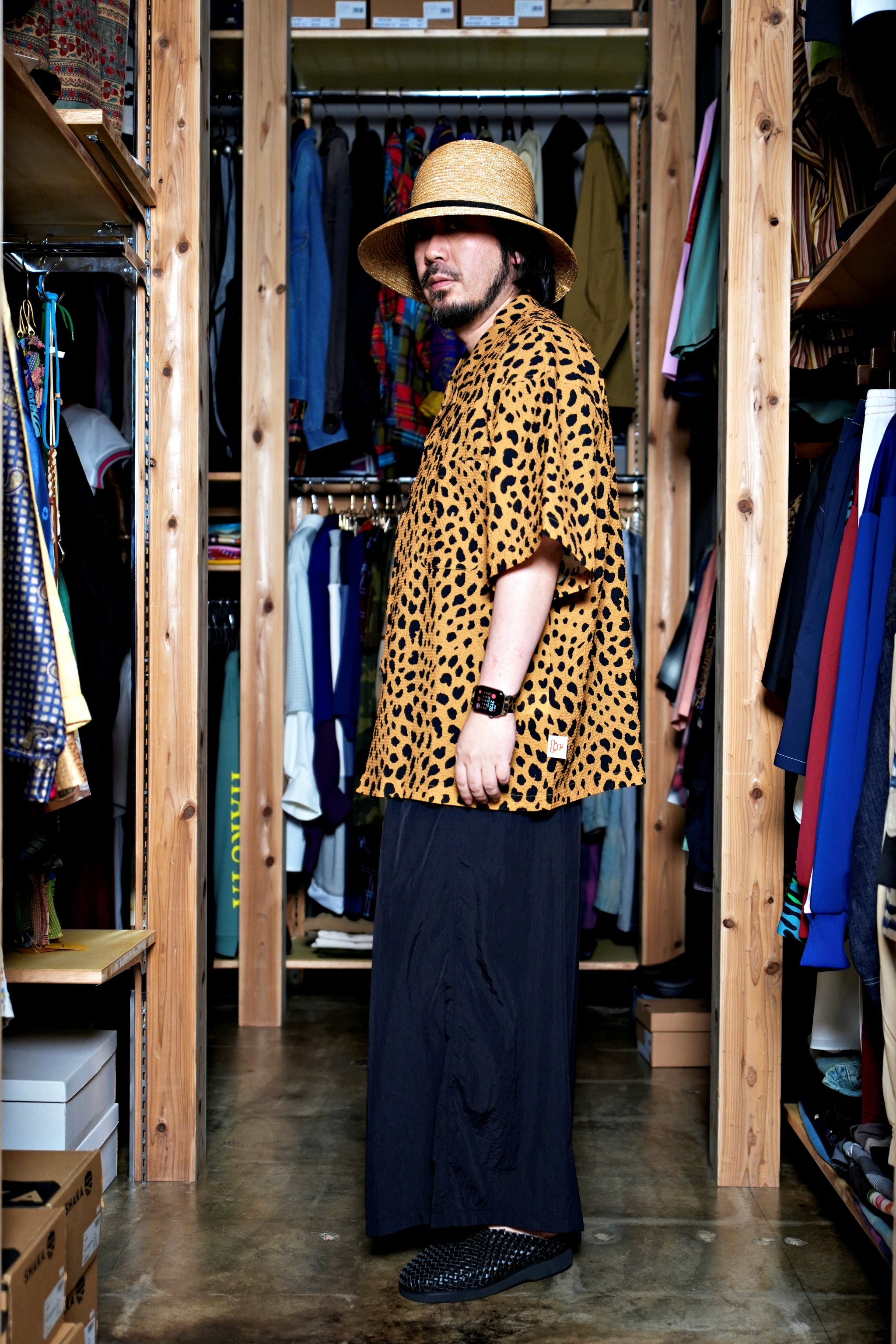 G62201_MU | LEOPARD ALOHA SHIRTS-MU | COlor:MUSTARD【GORT_ゴート】