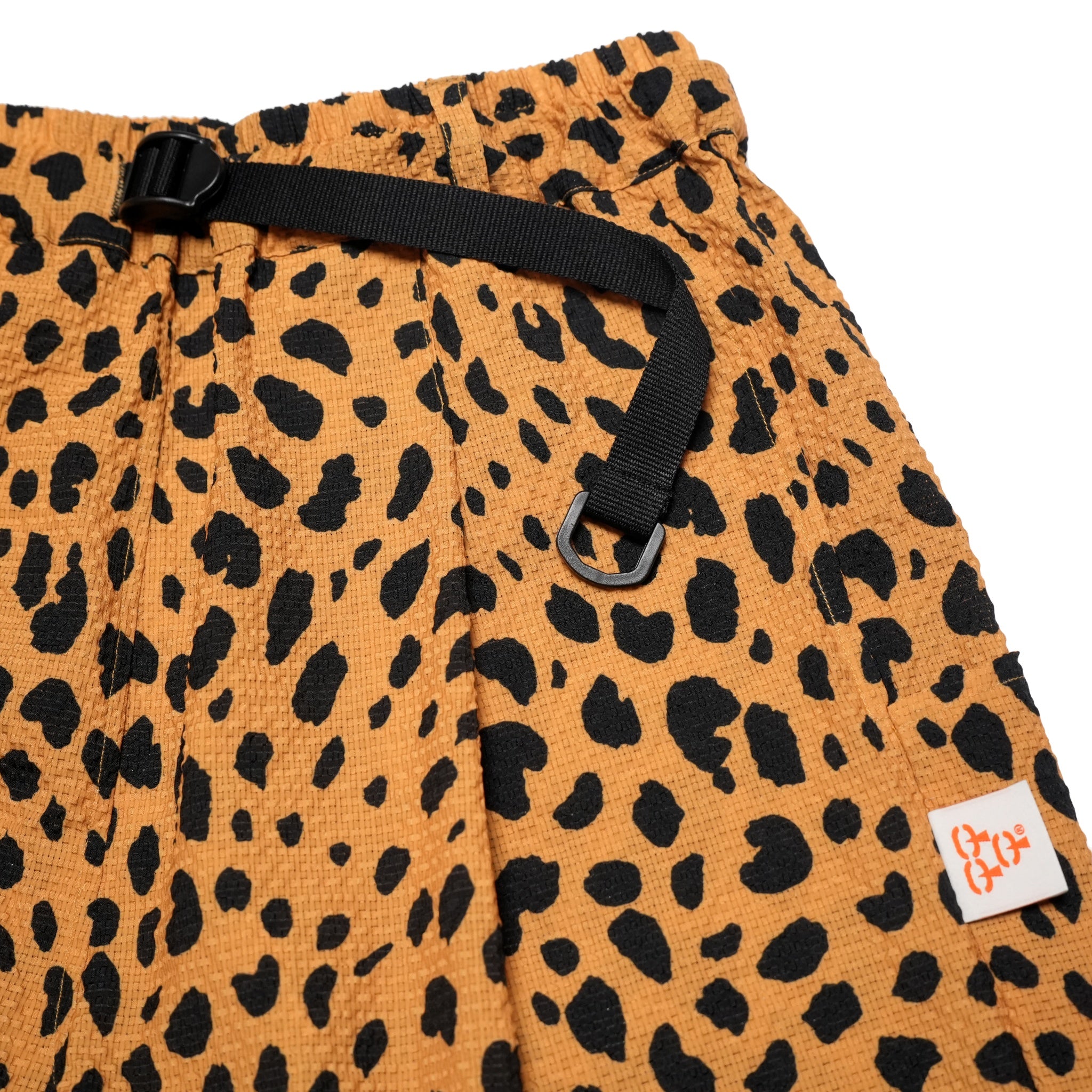 G62302_MU | LEOPARD LONG WIDE SUMMER SHORTS-MU | COlor:Mustard【GORT_ゴート】