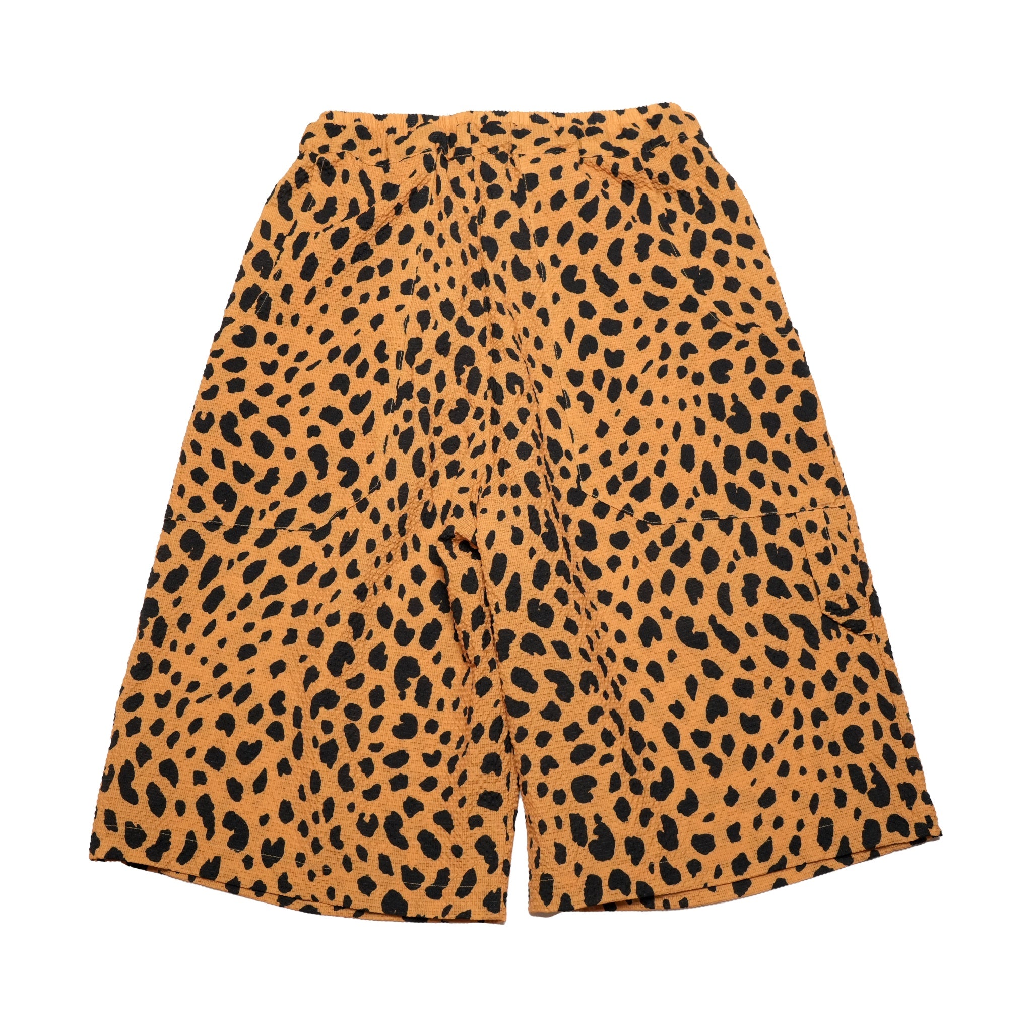 G62302_MU | LEOPARD LONG WIDE SUMMER SHORTS-MU | COlor:Mustard【GORT_ゴート】