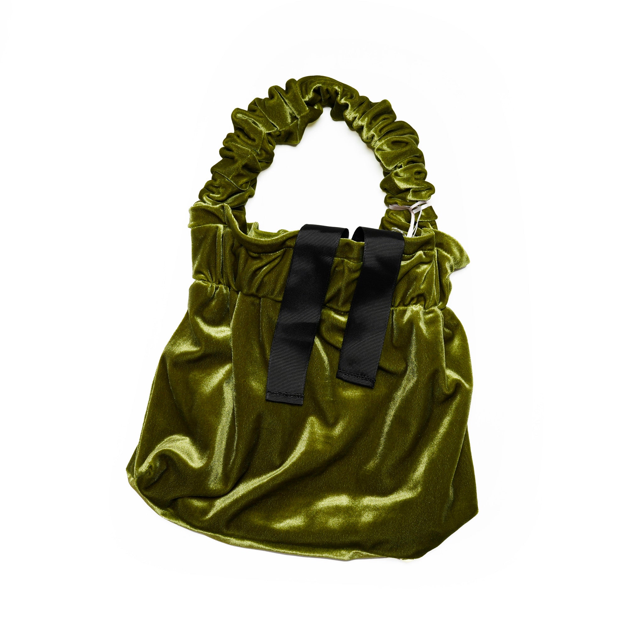 WHT24FAC4005_LIME | velour gather mini bag | Color:Lime【WHYTO_ホワイト】