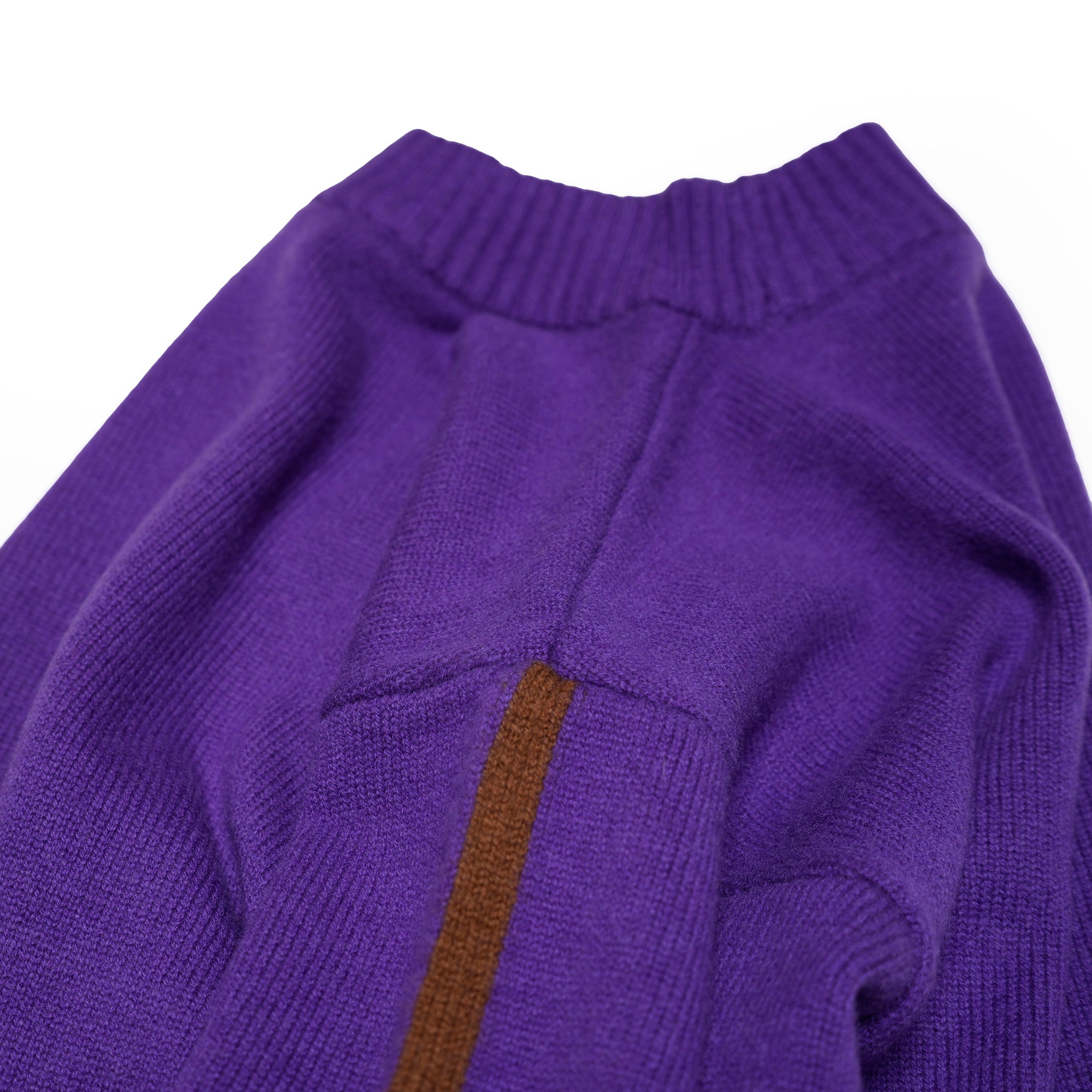 WHT24FKN4028_PURPLE | sleeve line knit | Color:Purple【WHYTO_ホワイト】