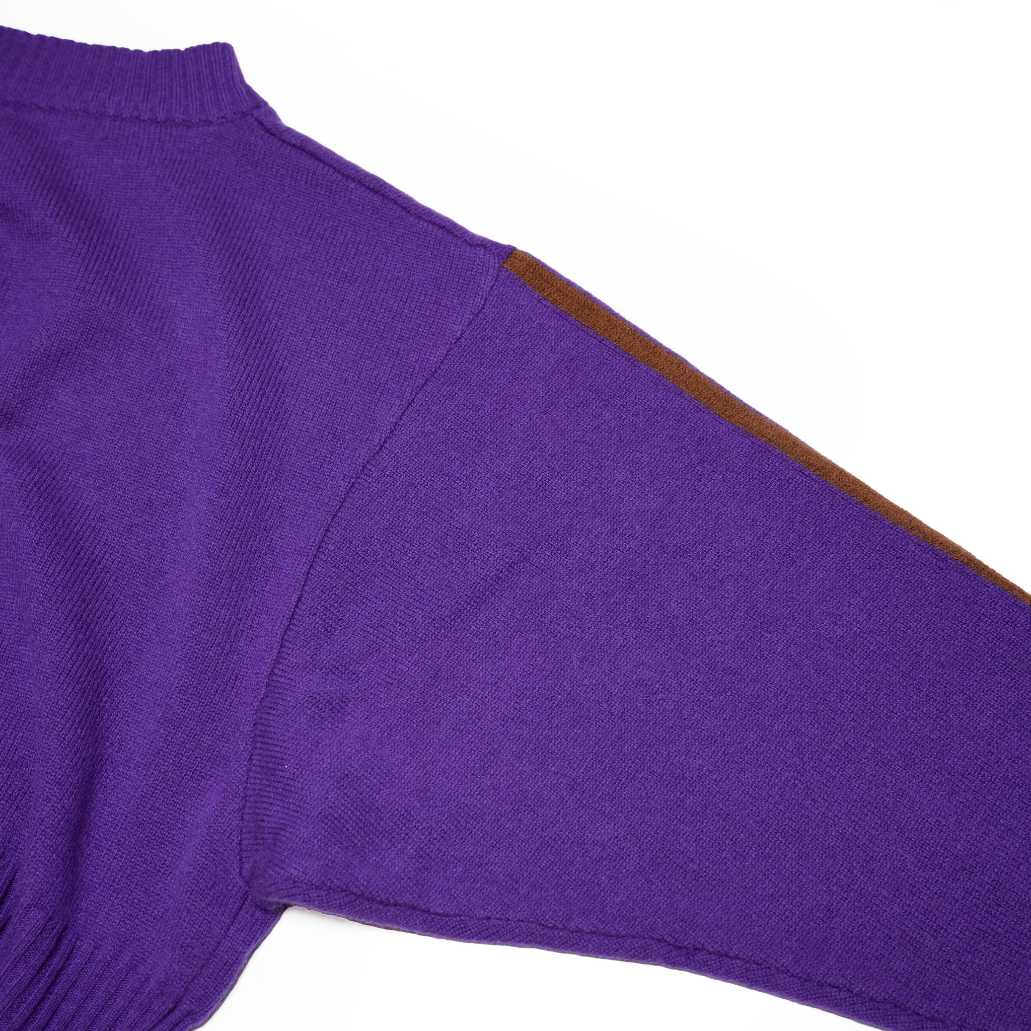 WHT24FKN4028_PURPLE | sleeve line knit | Color:Purple【WHYTO_ホワイト】