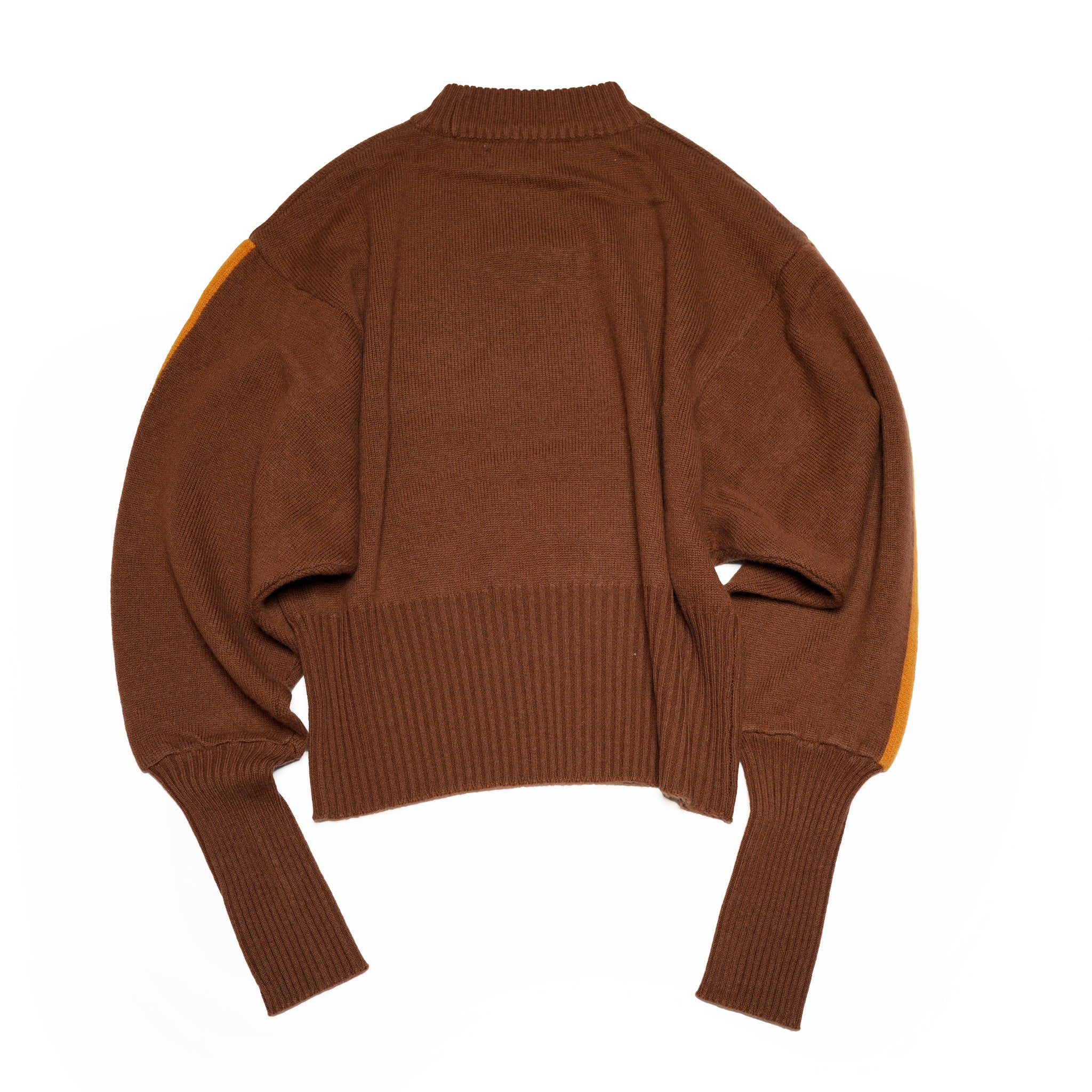 WHT24FKN4028_BROWN | sleeve line knit | Color:Brown【WHYTO_ホワイト】