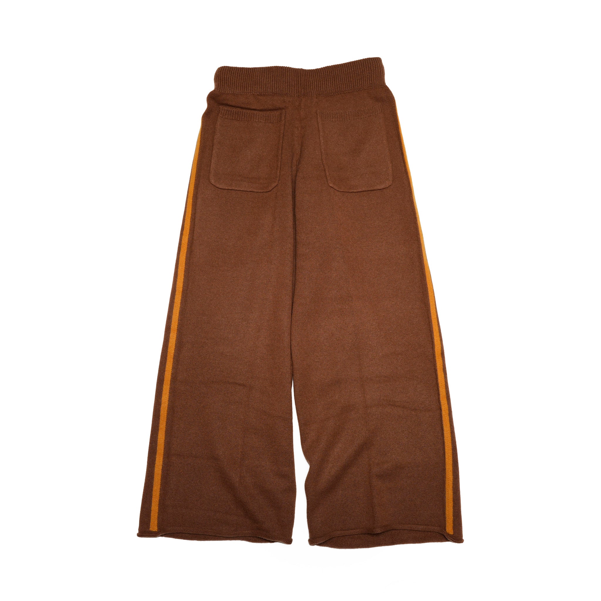 WHT24FKN4029 | side line knit pants – Brown | WHYTO