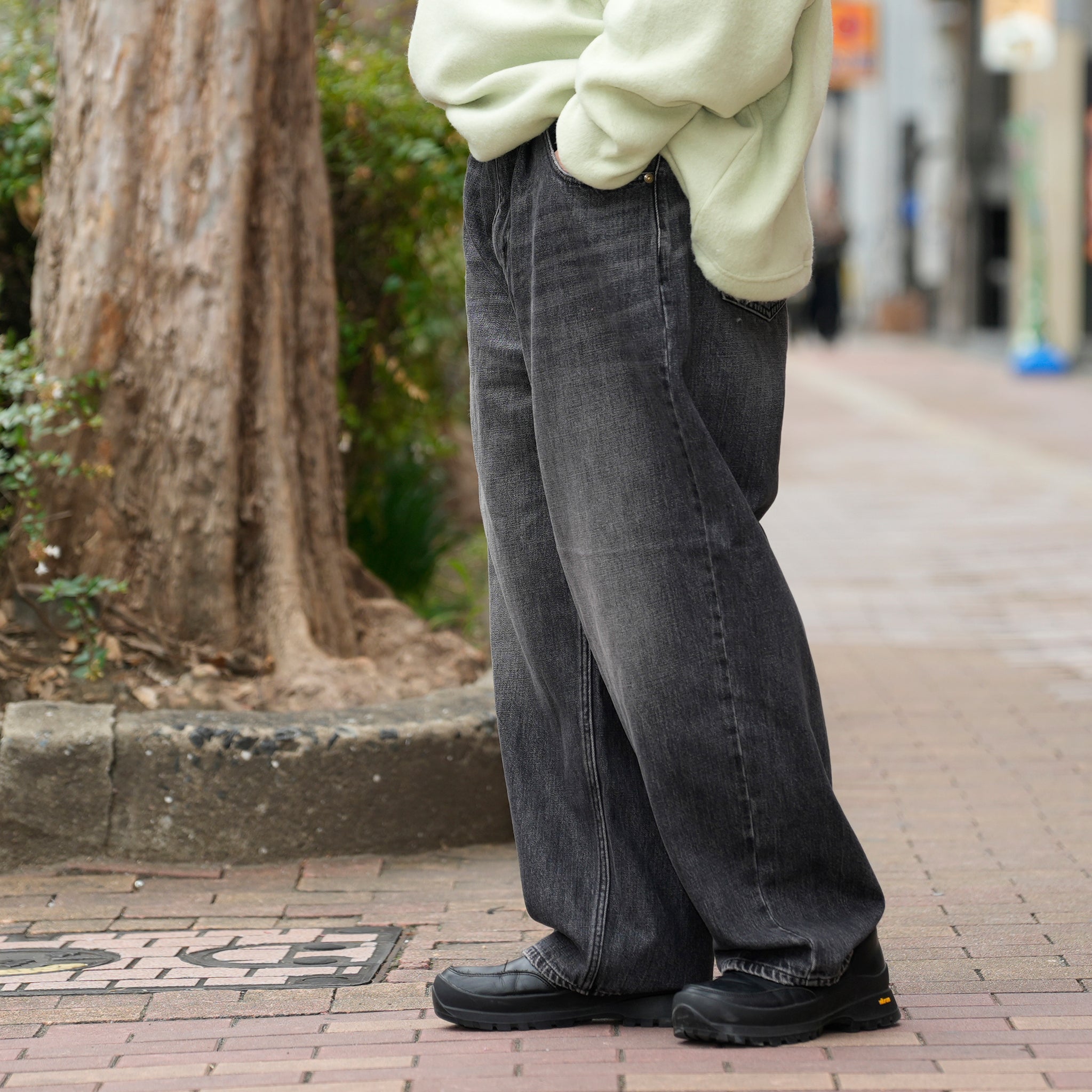 DENIM BAGGY PANTS | Color_#11 BlackStone | No_gh5s013d_#11 blackstone【GUNG HO_ガンホー】