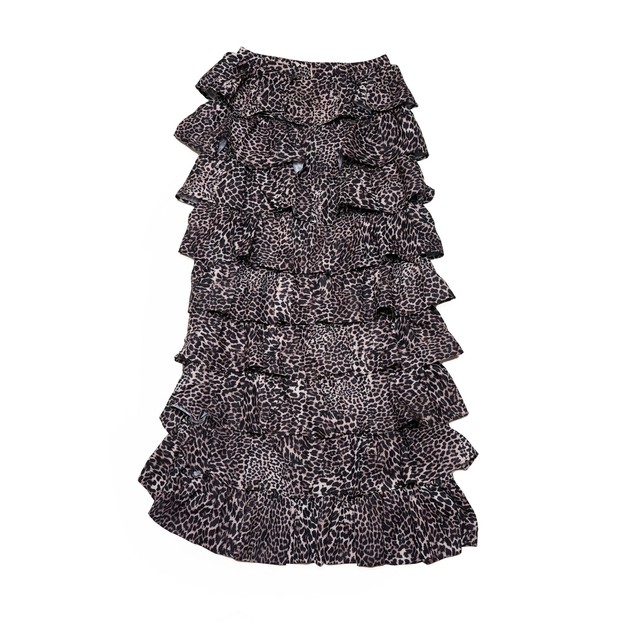 31SJ00SK444BRN | Lennox Leopard Ruffle Skirt | Color:Brown【SISTER JANE_シスタージェーン】