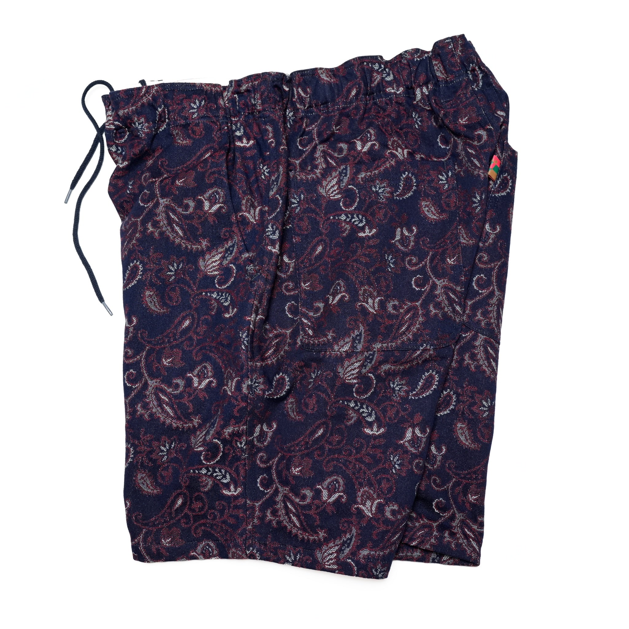 VOO-SPG-143 | Indigo Paisley EZ Shorts | Color:Indigo Red Paisley  | SIze:Queen/King【VOO_ヴォー】