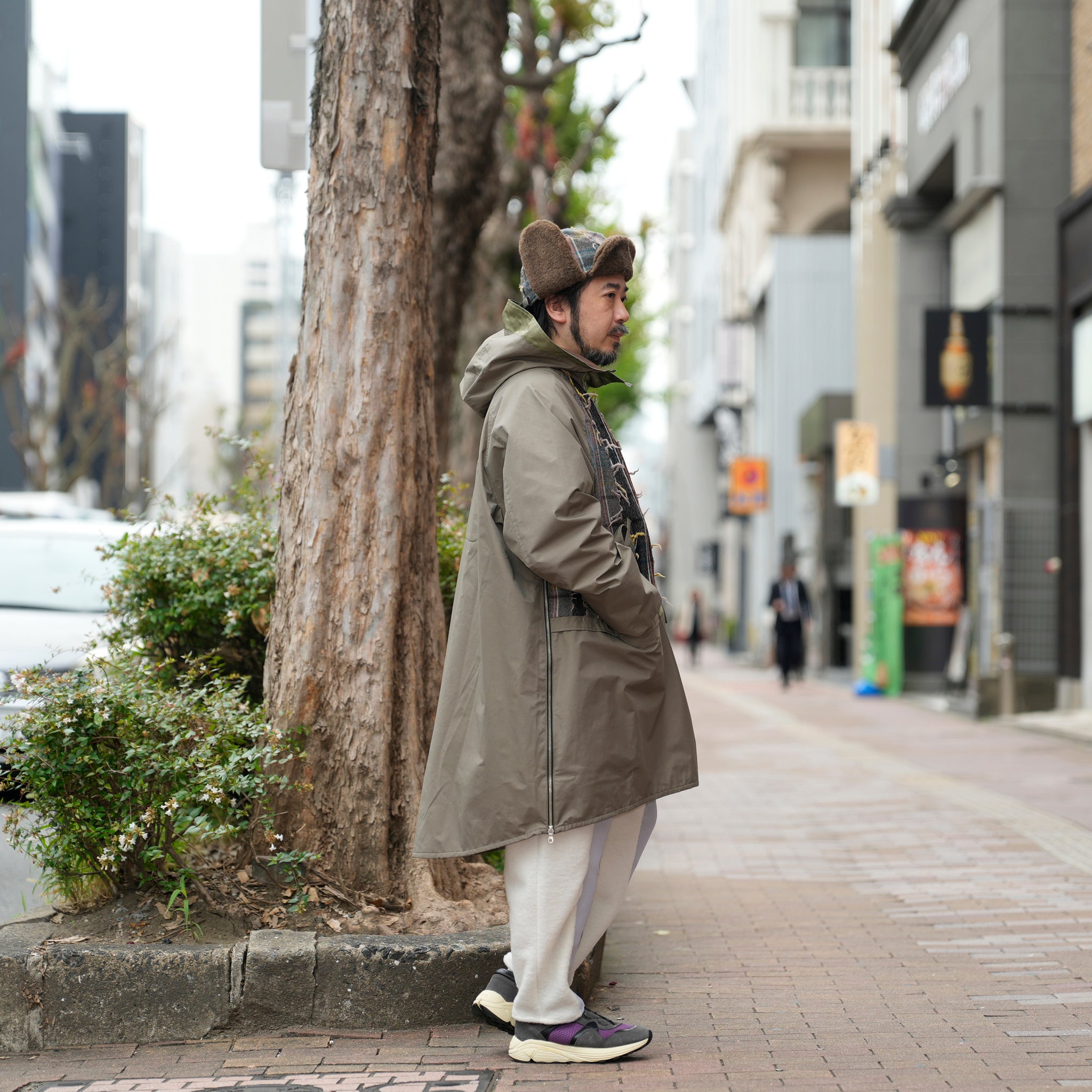 FRINGE WOOL MIX PULLOVER COAT | Color_Khaki | No_sf25aw-01_khaki【STOF_ストフ】