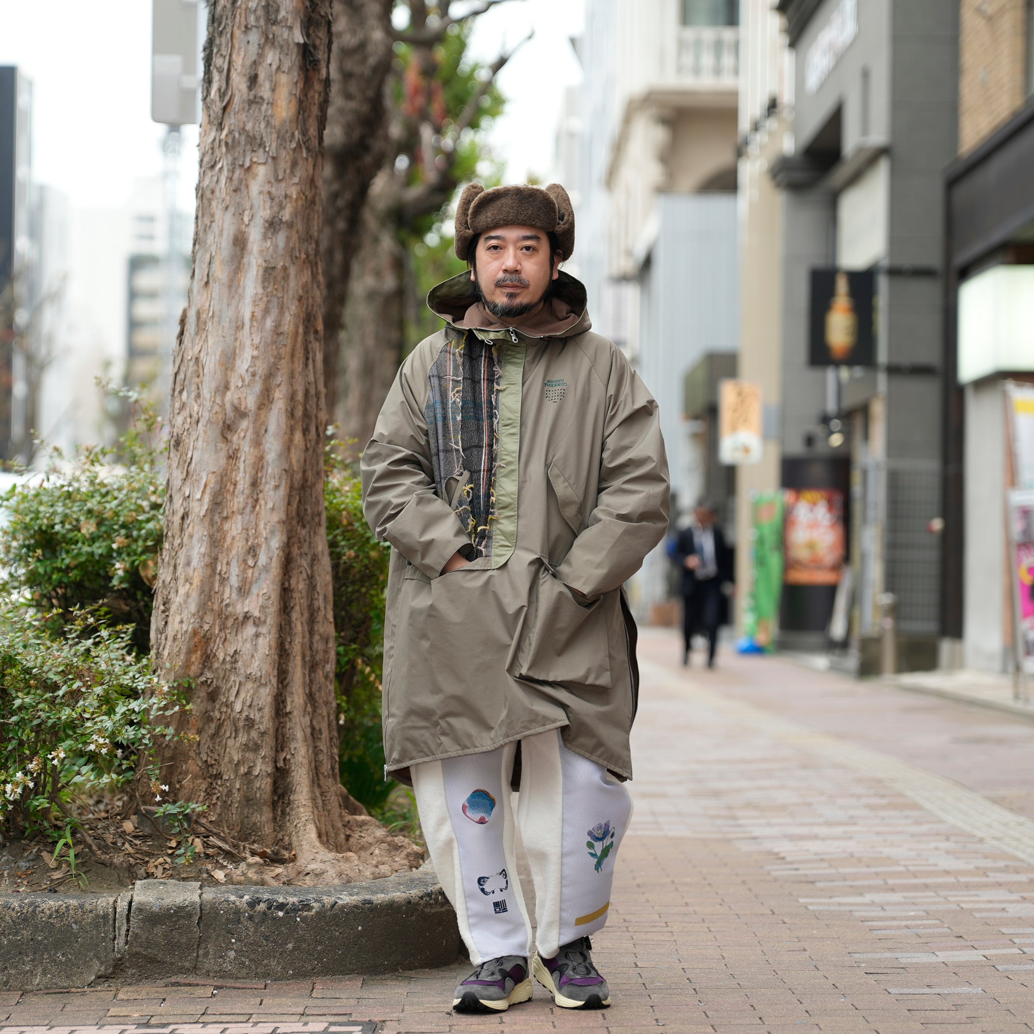 FRINGE WOOL MIX PULLOVER COAT | Color_Khaki | No_sf25aw-01_khaki【STOF_ストフ】