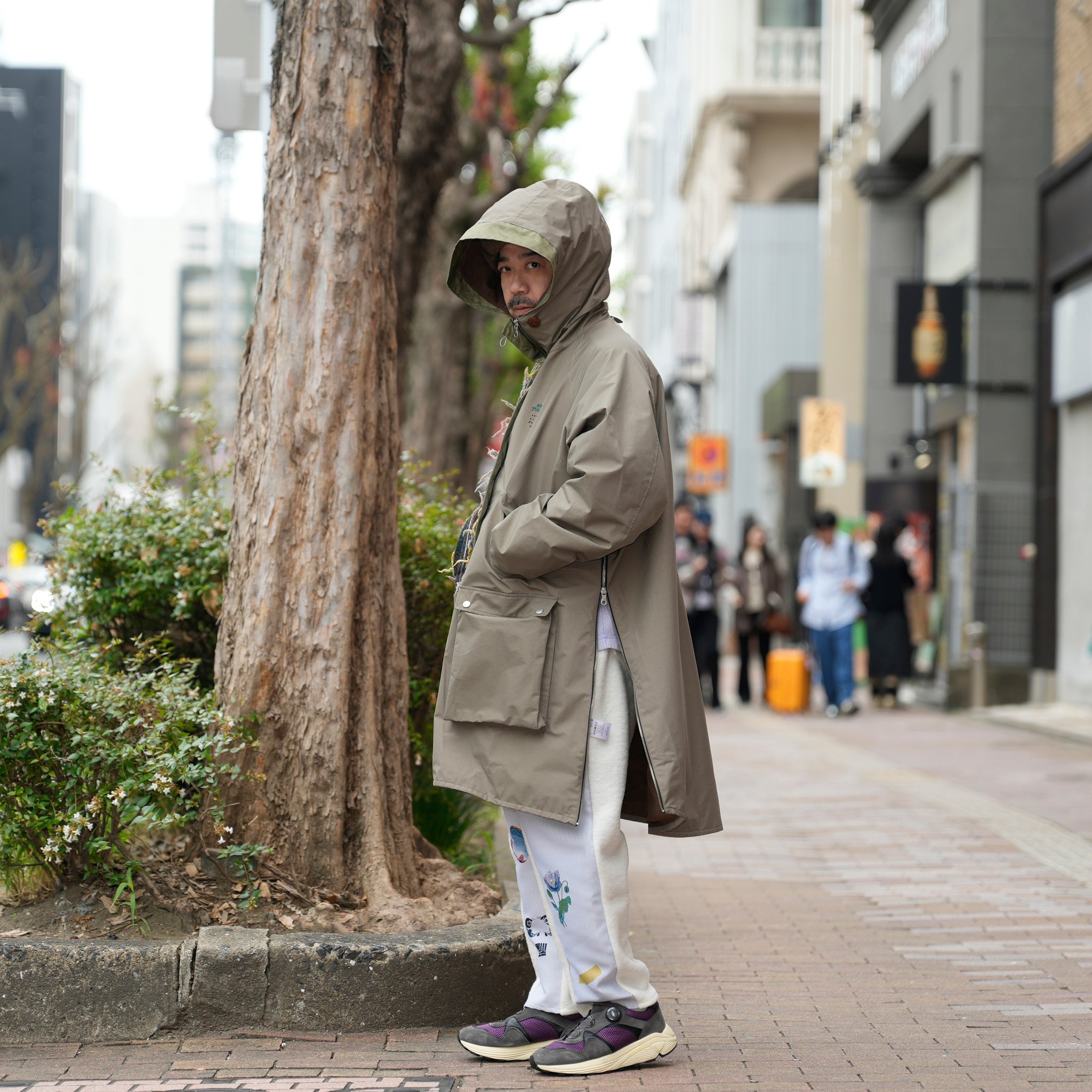 FRINGE WOOL MIX PULLOVER COAT | Color_Khaki | No_sf25aw-01_khaki【STOF_ストフ】